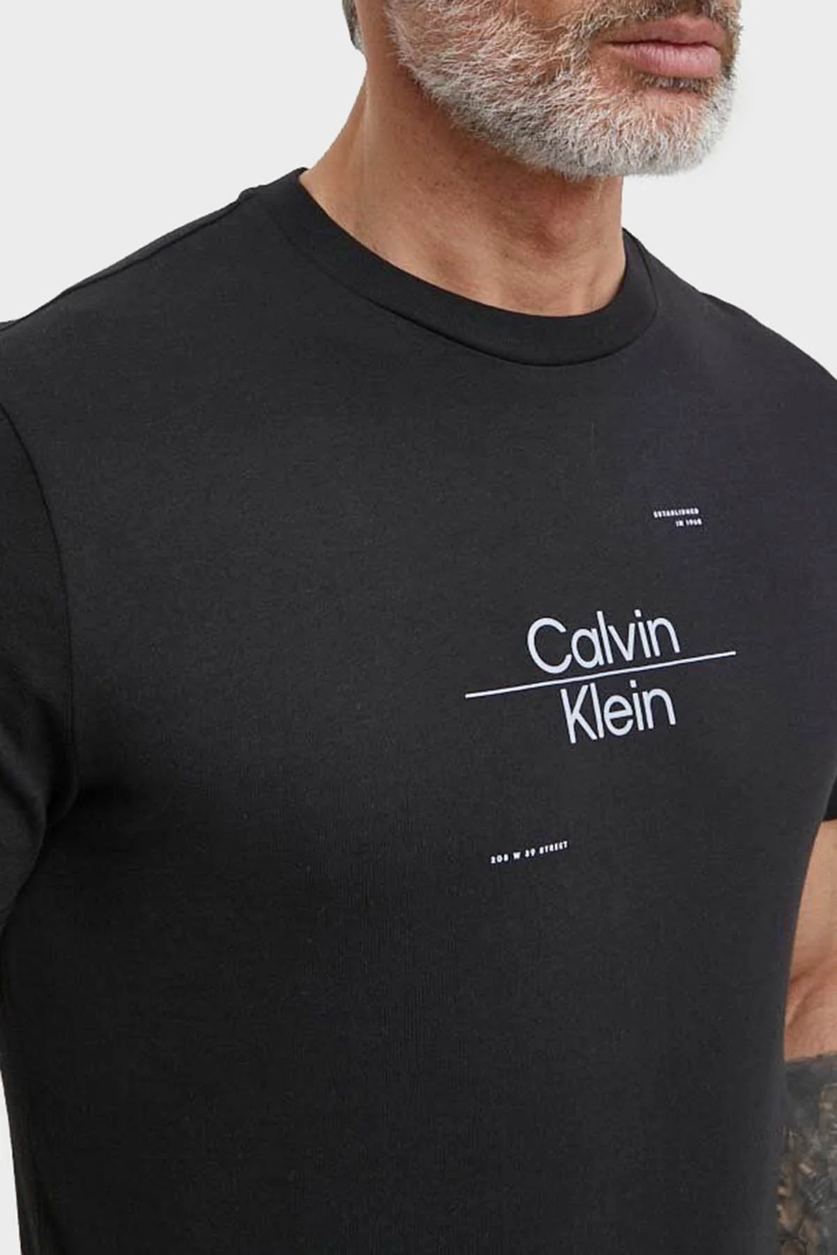 Calvin Klein Pamuklu Regular Fit Bisiklet Yaka K10K112489BEH Erkek T Shirt K10K112489 BEH SİYAH - 3