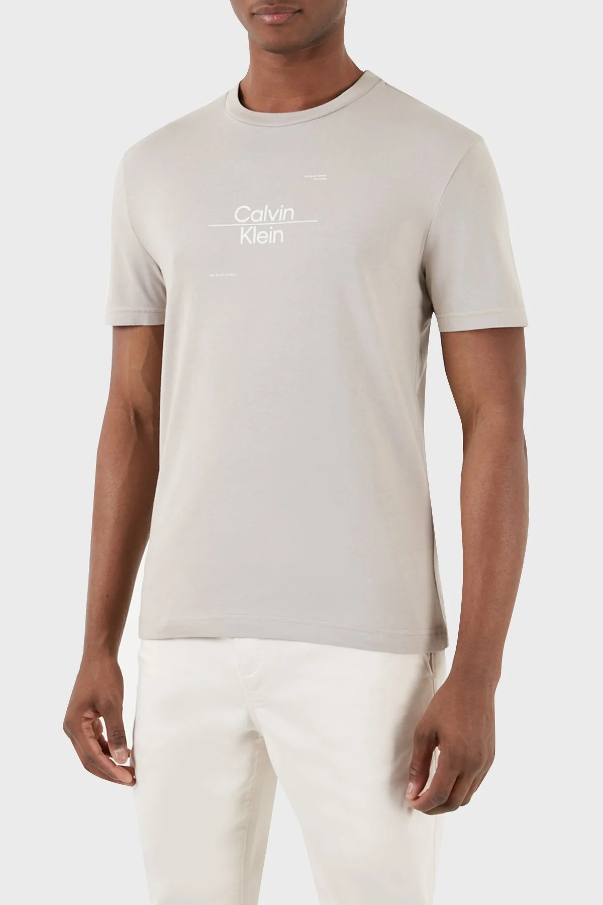 Calvin Klein Pamuklu Regular Fit Bisiklet Yaka K10K112489PAN Erkek T Shirt K10K112489 PAN GRİ - 5