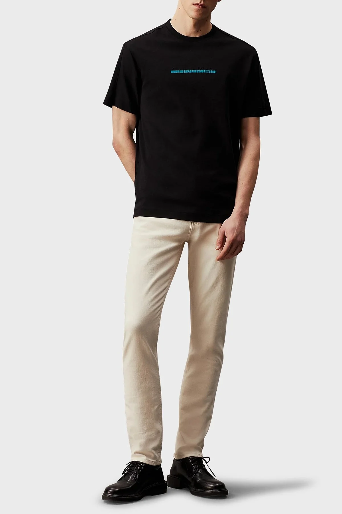 Calvin Klein Pamuklu Regular Fit Bisiklet Yaka K10K112504BEH Erkek T Shirt K10K112504 BEH SİYAH - 3