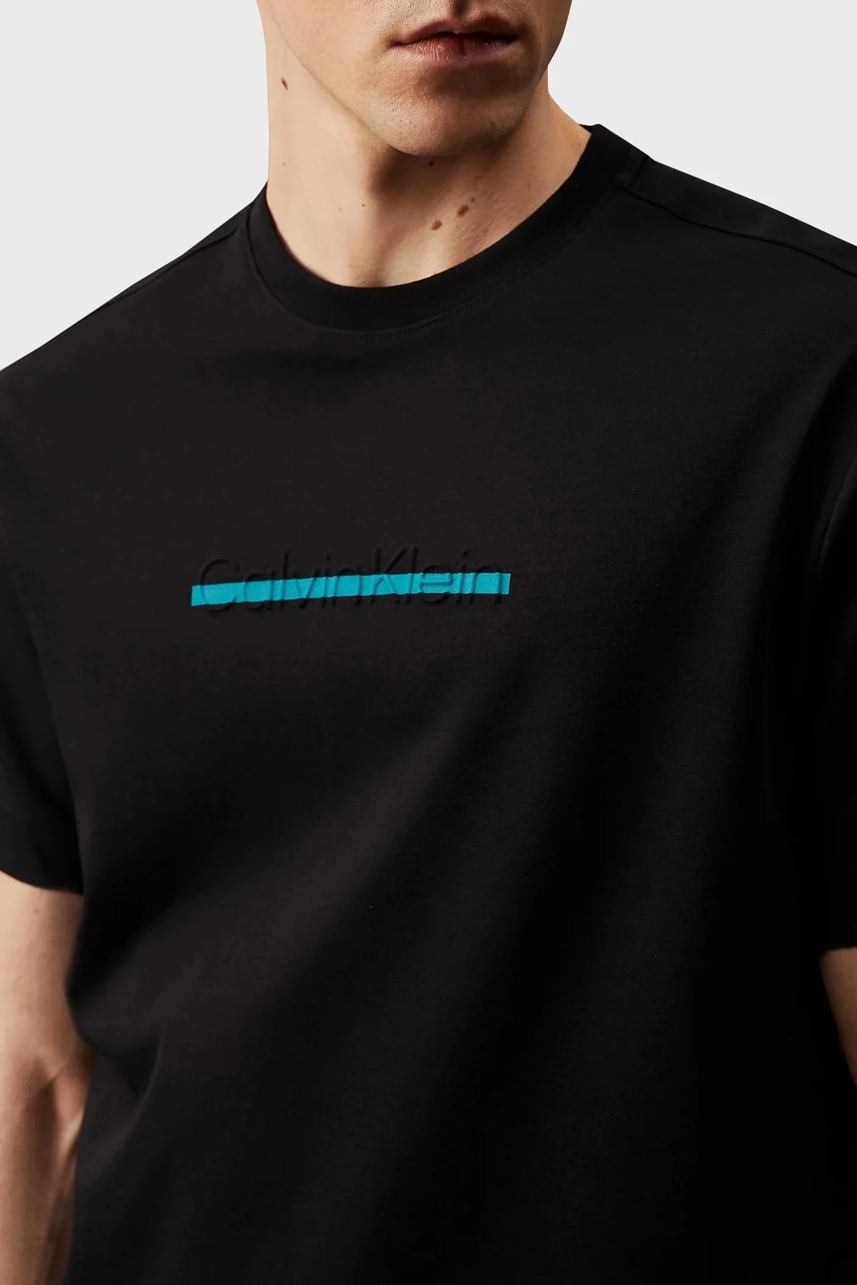 Calvin Klein Pamuklu Regular Fit Bisiklet Yaka K10K112504BEH Erkek T Shirt K10K112504 BEH SİYAH - 4