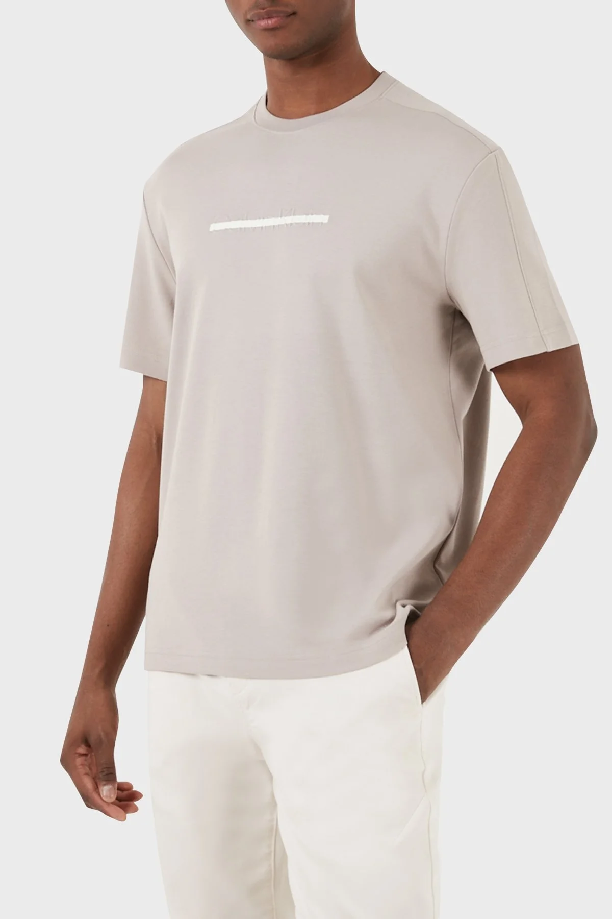 Calvin Klein Pamuklu Regular Fit Bisiklet Yaka K10K112504PAN Erkek T Shirt K10K112504 PAN GRİ - 3
