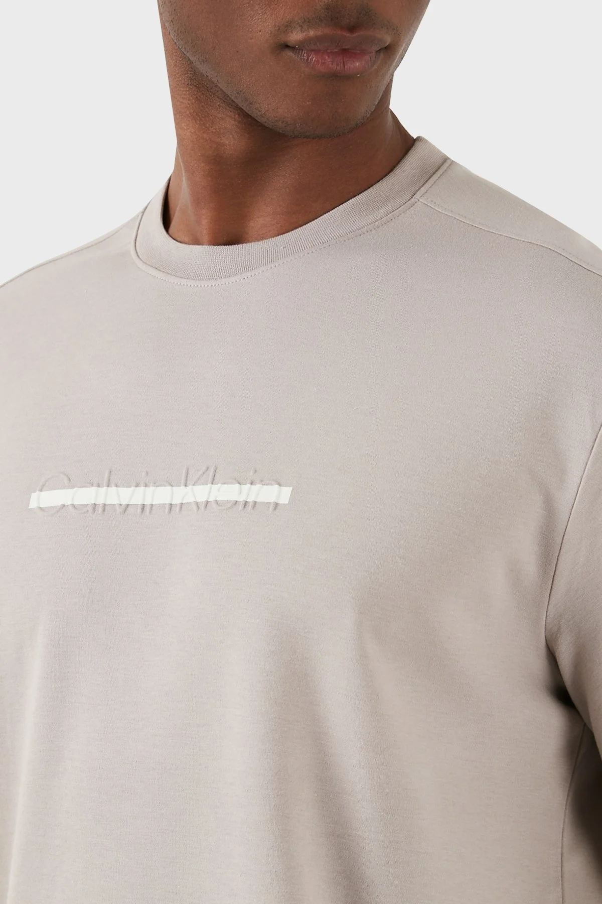 Calvin Klein Pamuklu Regular Fit Bisiklet Yaka K10K112504PAN Erkek T Shirt K10K112504 PAN GRİ - 5