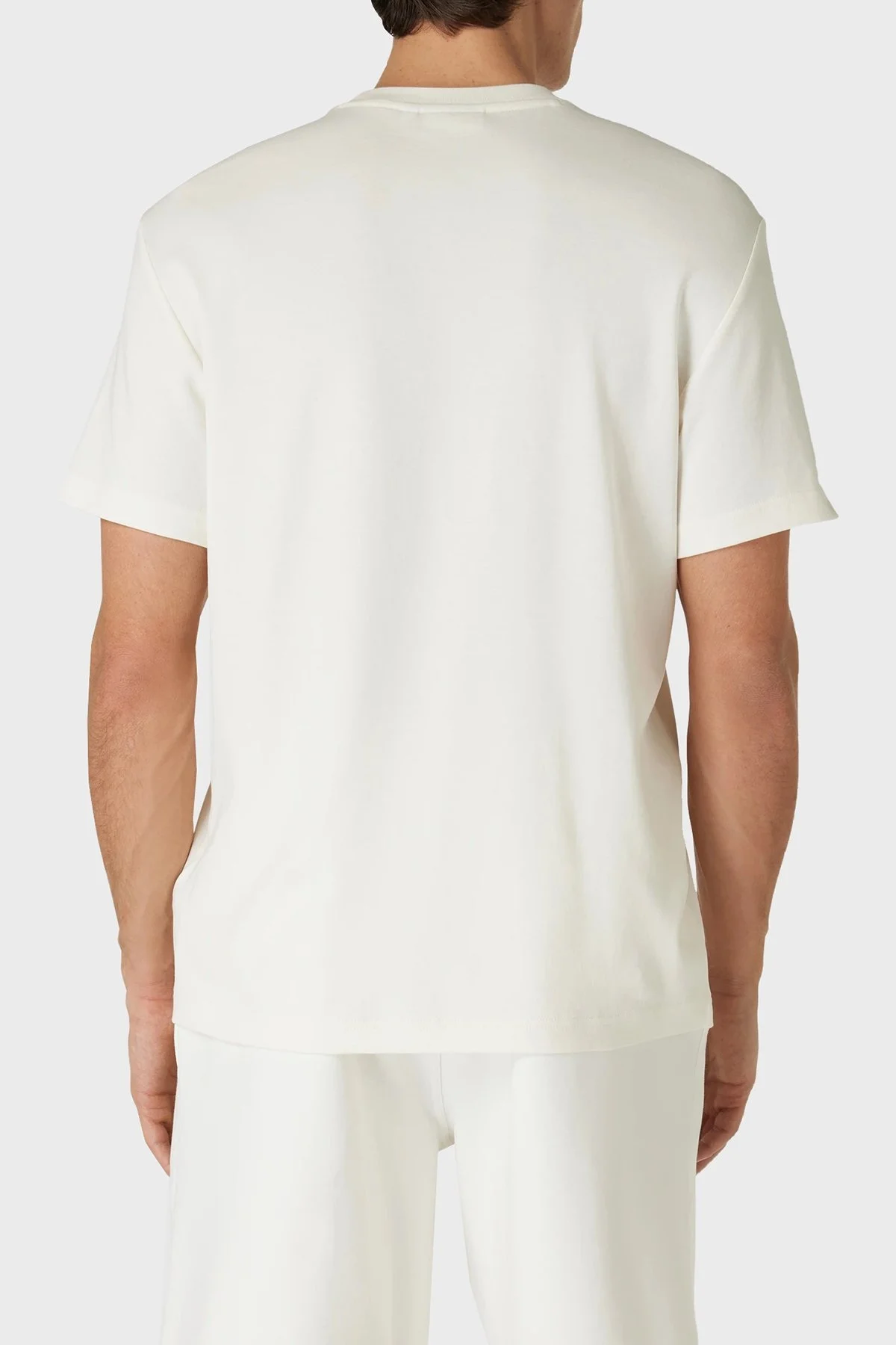 Calvin Klein Pamuklu Regular Fit Bisiklet Yaka K10K112504YAH Erkek T Shirt K10K112504 YAH BEYAZ - 7