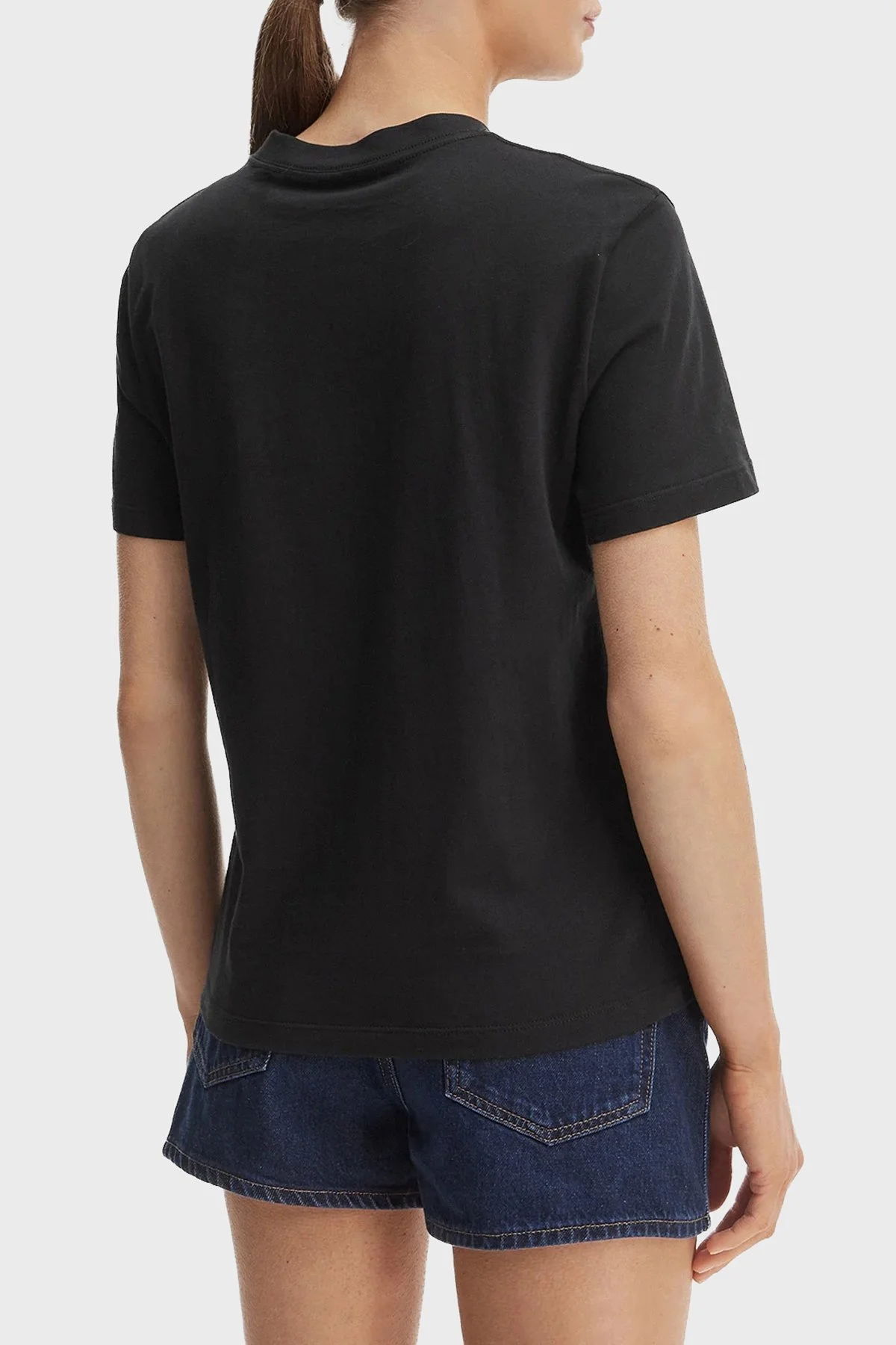 Calvin Klein Pamuklu Regular Fit Bisiklet Yaka Kadın T Shirt LV047F810G UB1 SİYAH - 3