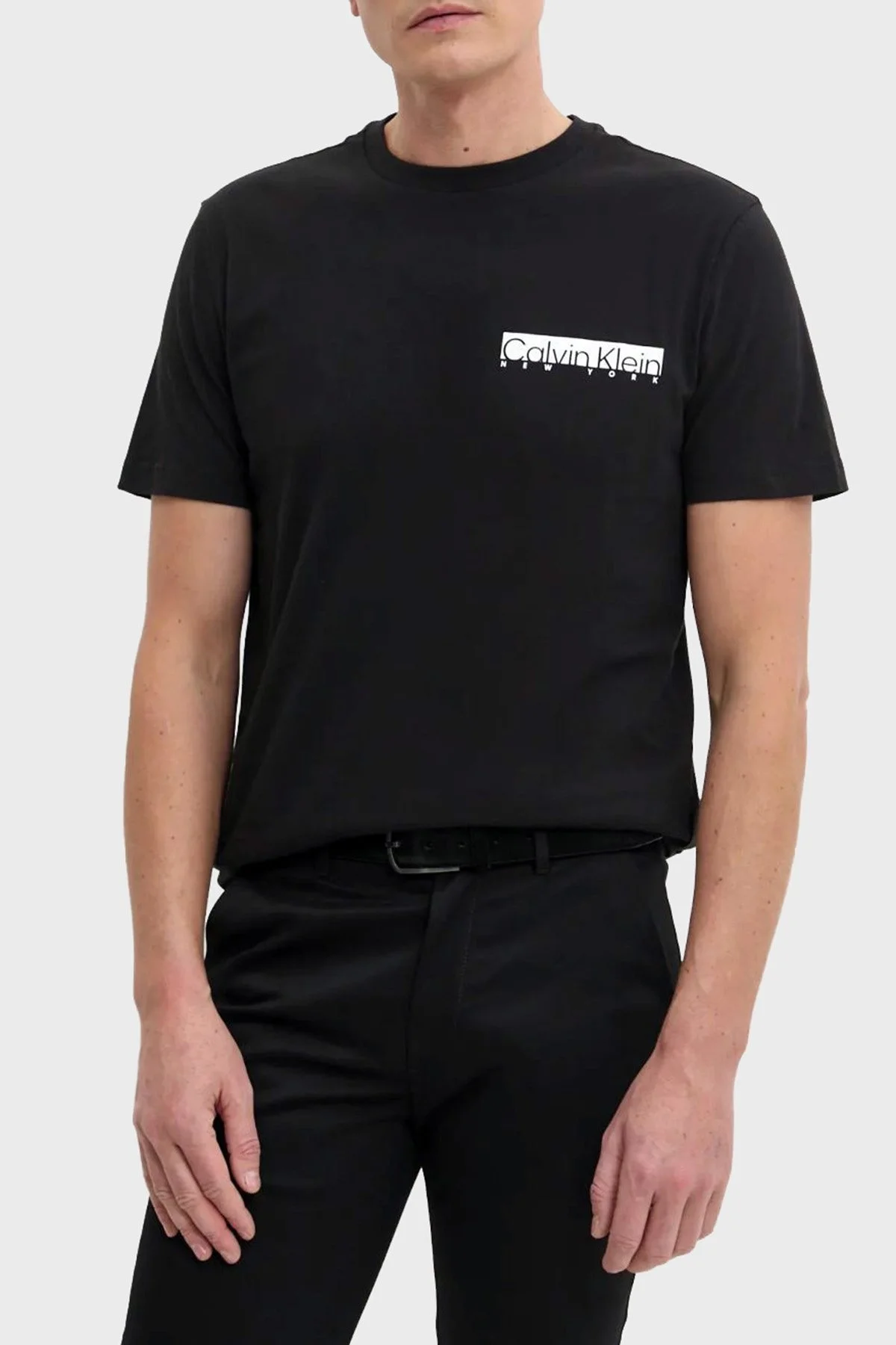 Calvin Klein Pamuklu Regular Fit Bisiklet Yaka Logolu K10K113800BEH Erkek T Shirt K10K113800 BEH SİYAH - 6