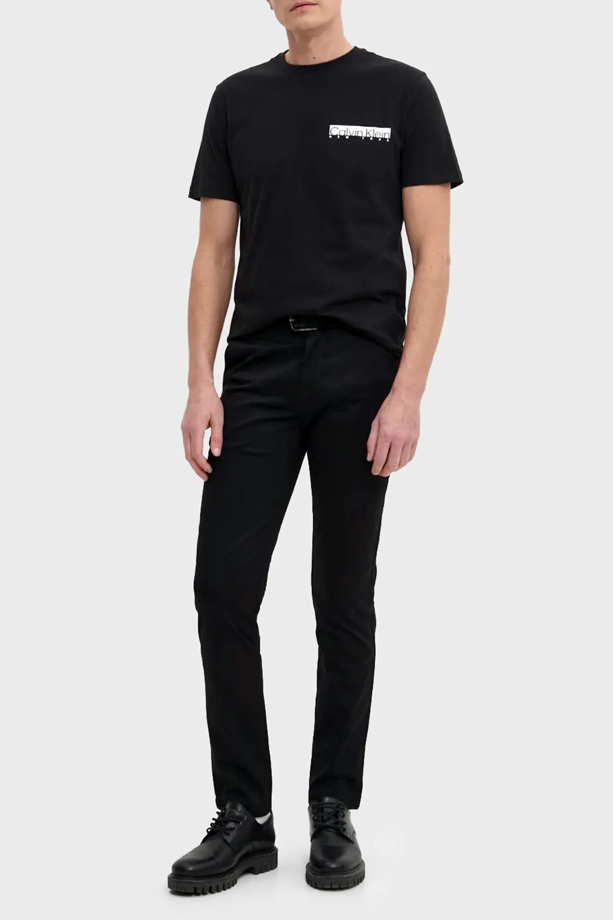 Calvin Klein Pamuklu Regular Fit Bisiklet Yaka Logolu K10K113800BEH Erkek T Shirt K10K113800 BEH SİYAH - 7