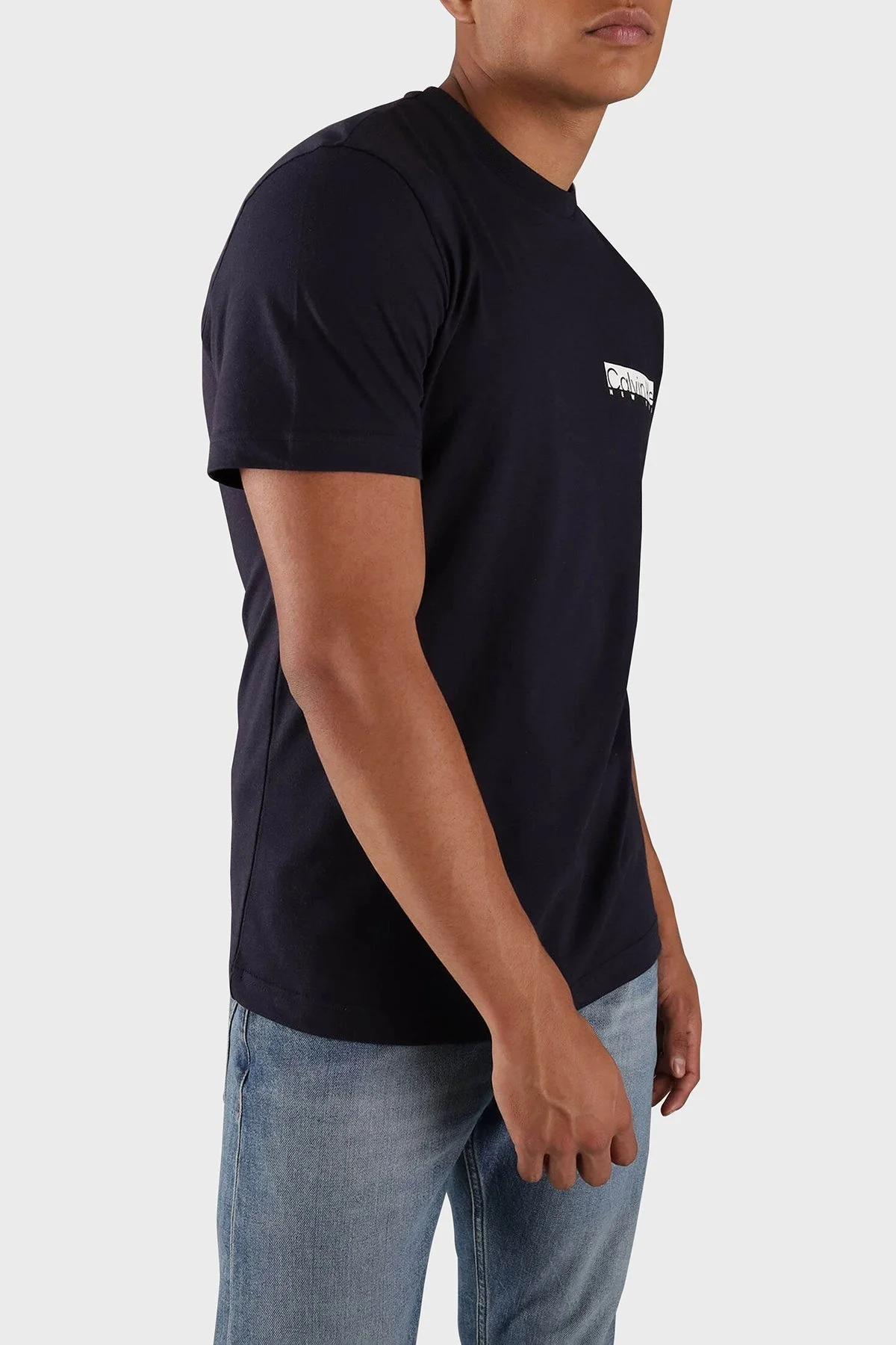 Calvin Klein Pamuklu Regular Fit Bisiklet Yaka Logolu K10K113800CHW Erkek T Shirt K10K113800 CHW LACİVERT - 6