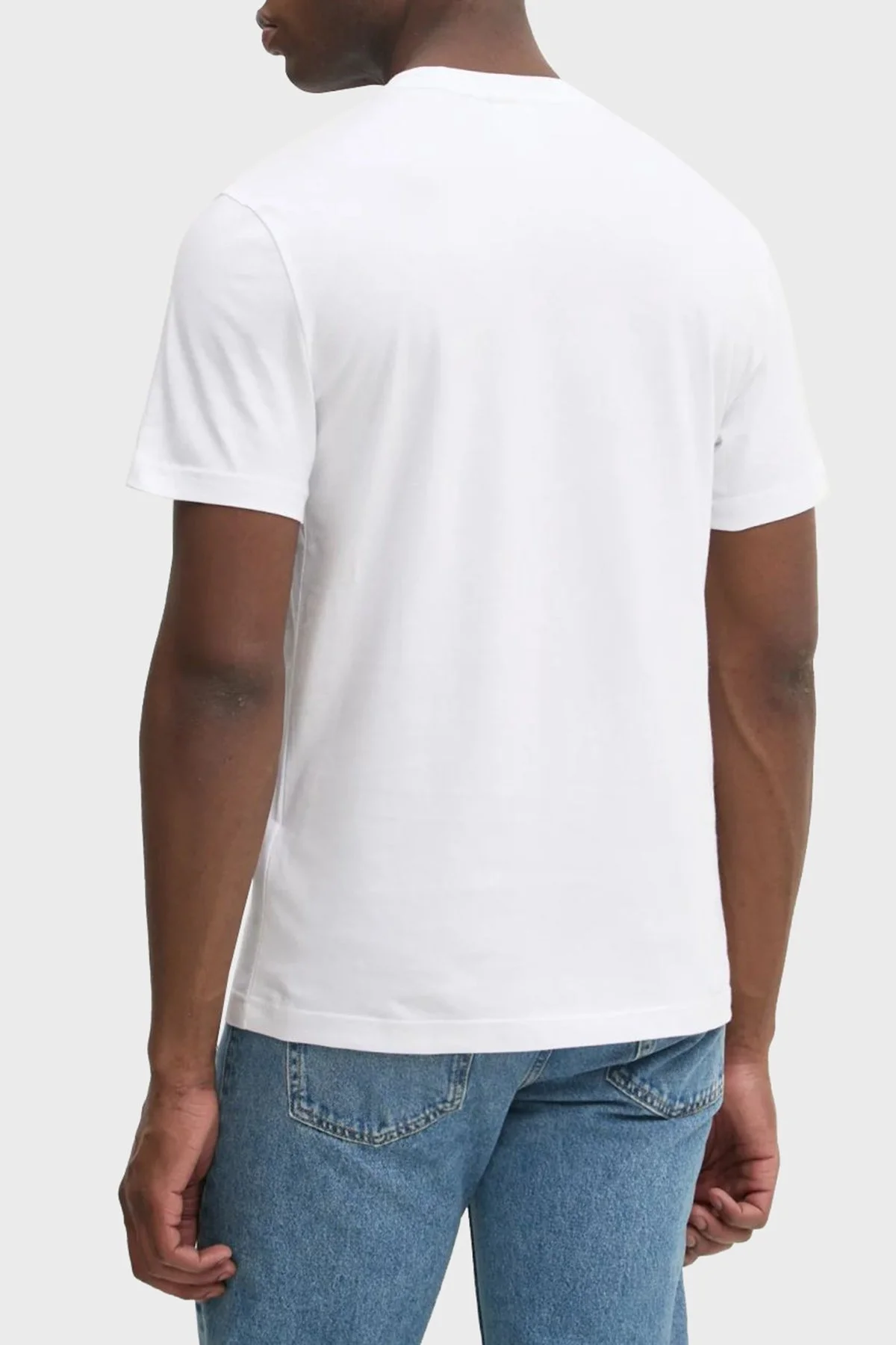 Calvin Klein Pamuklu Regular Fit Bisiklet Yaka Logolu K10K113800YAF Erkek T Shirt K10K113800 YAF BEYAZ - 7