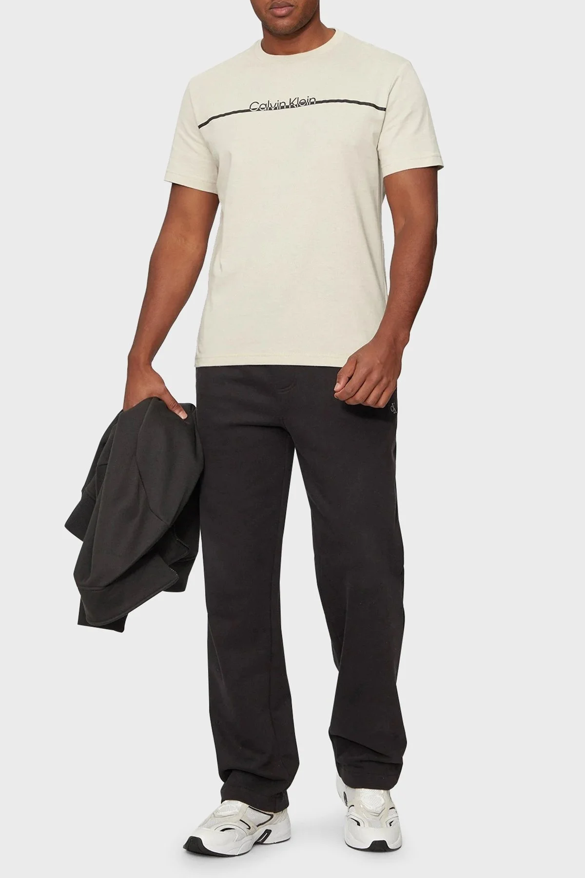 Calvin Klein Pamuklu Regular Fit Bisiklet Yaka Logolu K10K113802PEA Erkek T Shirt K10K113802 PEA BEJ - 7