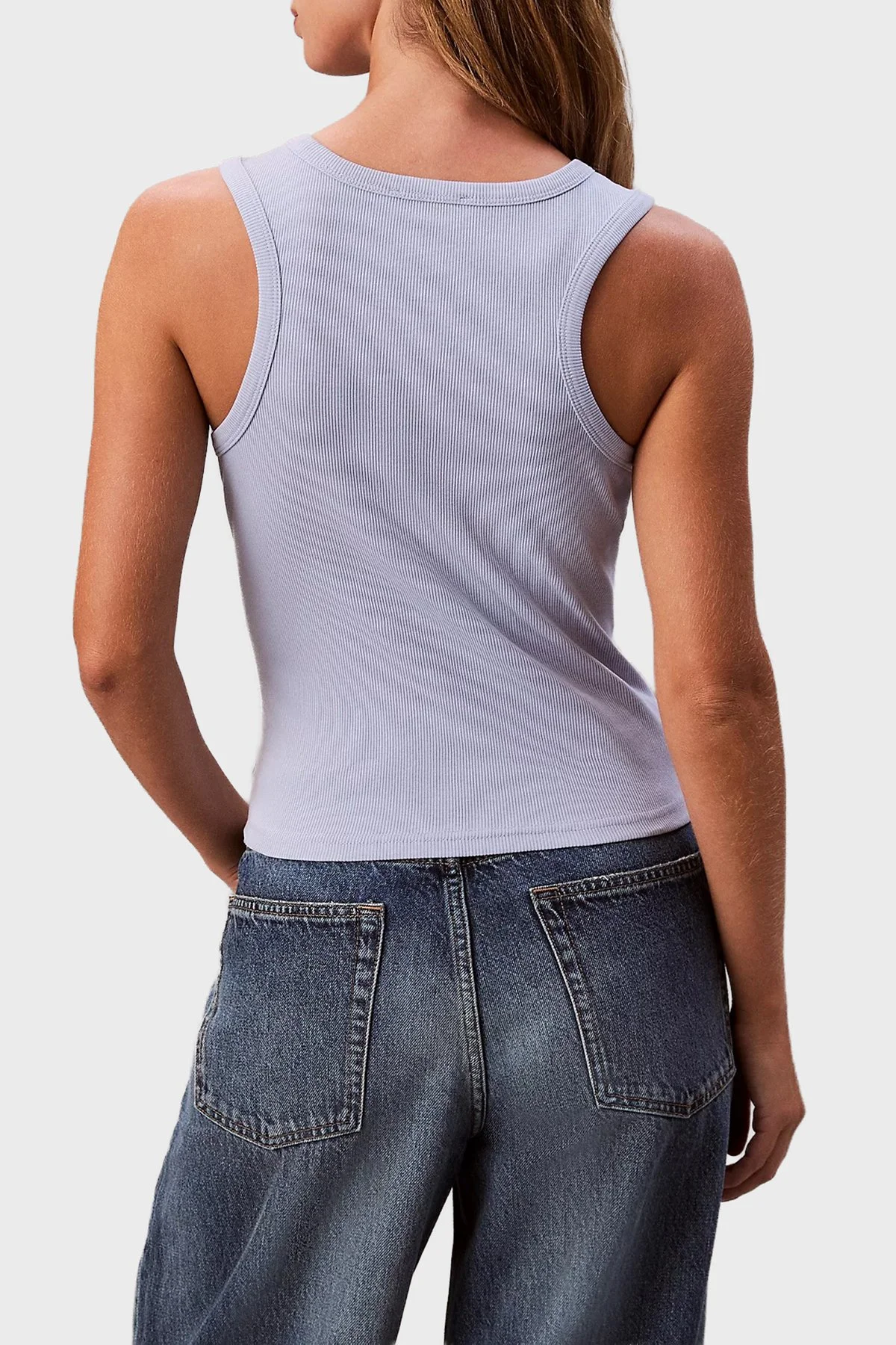 Calvin Klein Pamuklu Regular Fit Bisiklet Yaka Logolu LV047C201GTKF Bayan Top LV047C201G TKF LİLA - 3