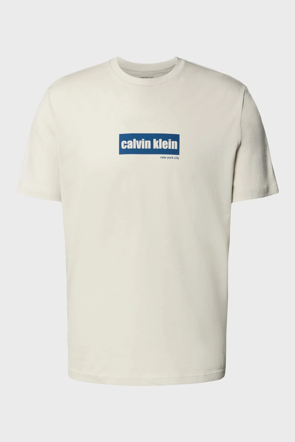 Calvin Klein Pamuklu Regular Fit Bisiklet Yaka Logolu LV04RC849GPDJ Erkek T Shirt LV04RC849G PDJ EKRU - 4