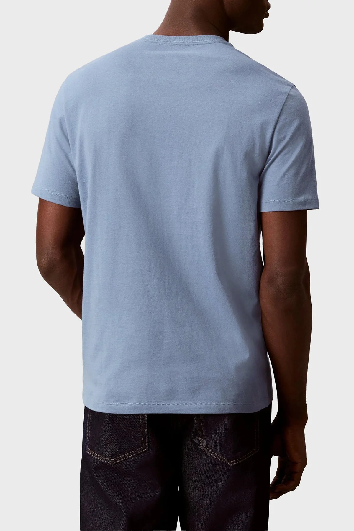 Calvin Klein Pamuklu Regular Fit Bisiklet Yaka LV04RB866GC4I Erkek T Shirt LV04RB866G C4I Mavi - 2