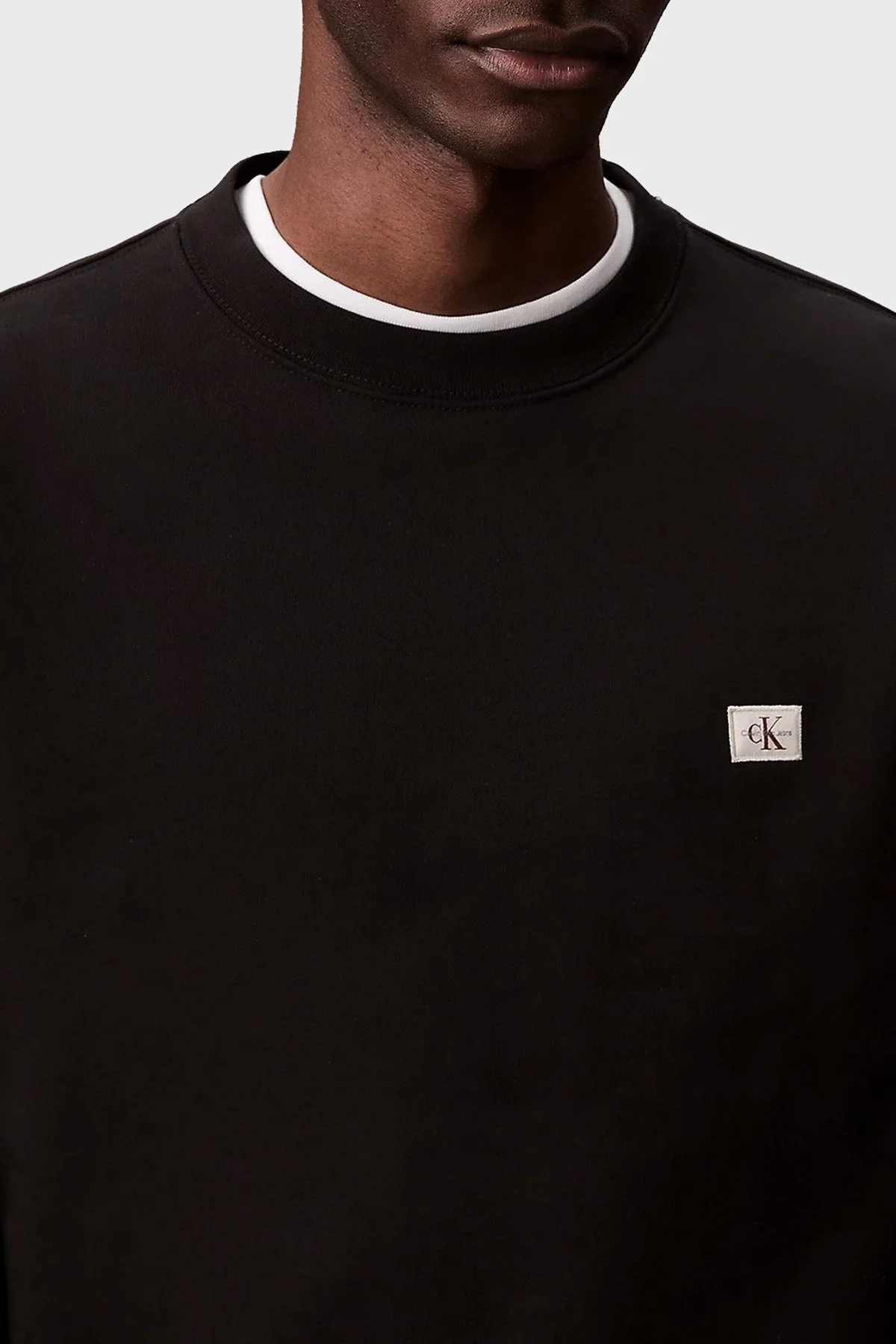 Calvin Klein Pamuklu Regular Fit Bisiklet Yaka LV04RC273GUB1 Erkek Sweat LV04RC273G UB1 SİYAH - 4