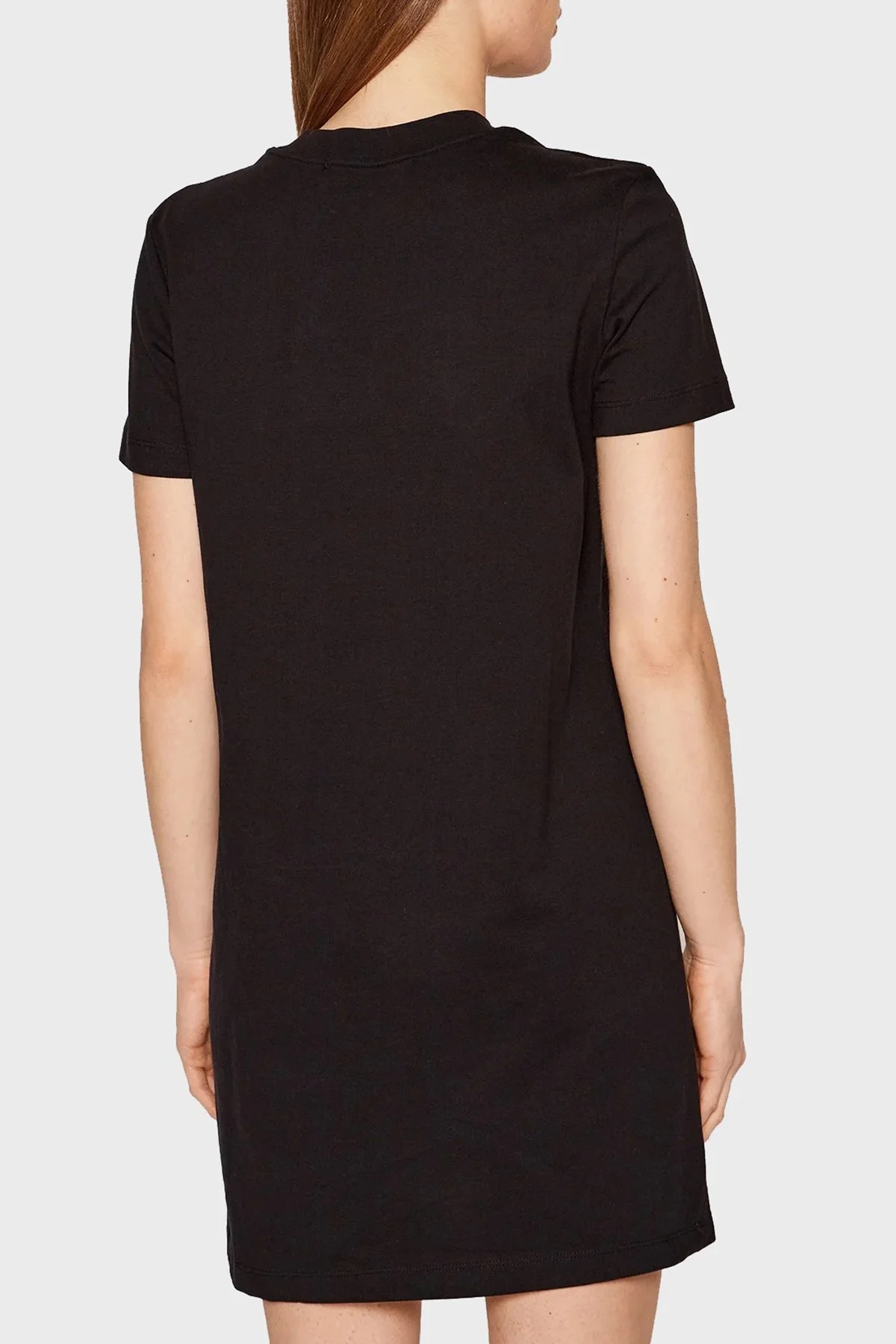 Calvin Klein Pamuklu Regular Fit Bisiklet Yaka Mini Bayan Elbise J20J218862 BEH SİYAH - 7