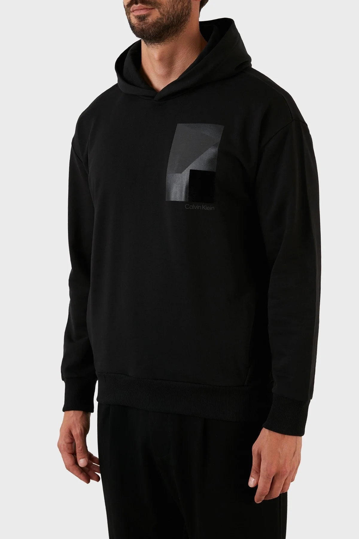 Calvin Klein Pamuklu Regular Fit Cepli Kapüşonlu Erkek Sweat K10K109717 BEH SİYAH - 2