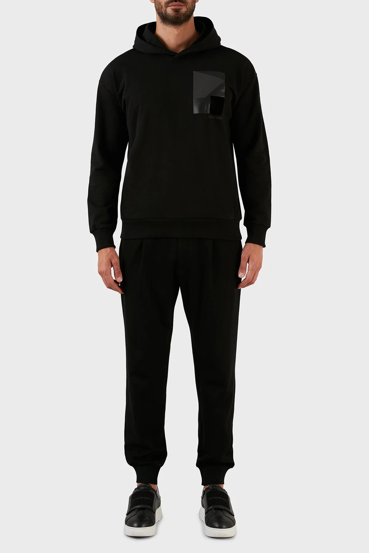 Calvin Klein Pamuklu Regular Fit Cepli Kapüşonlu Erkek Sweat K10K109717 BEH SİYAH - 5