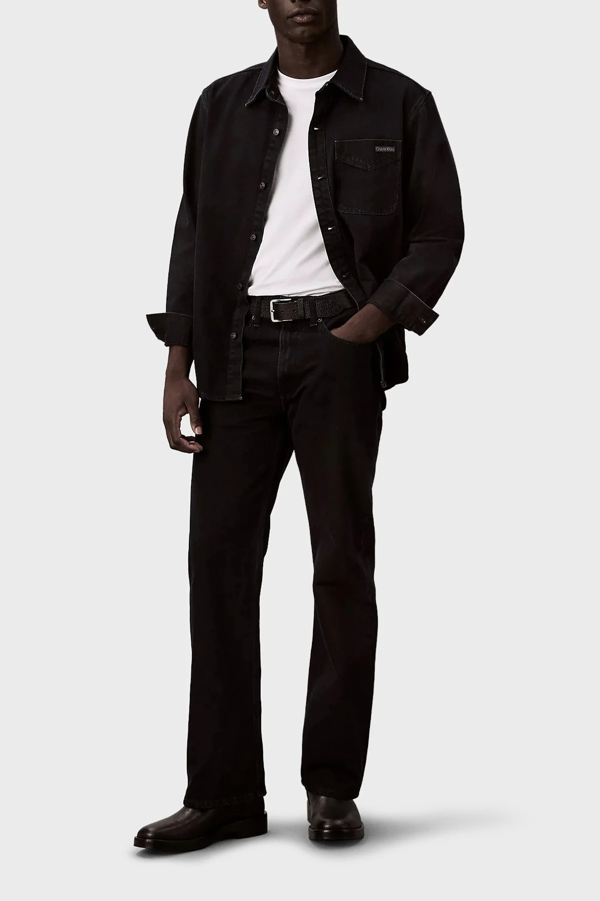 Calvin Klein Pamuklu Regular Fit Cepli Kot LV04RE714GEF7 Erkek Gömlek LV04RE714G EF7 LACİVERT - 2