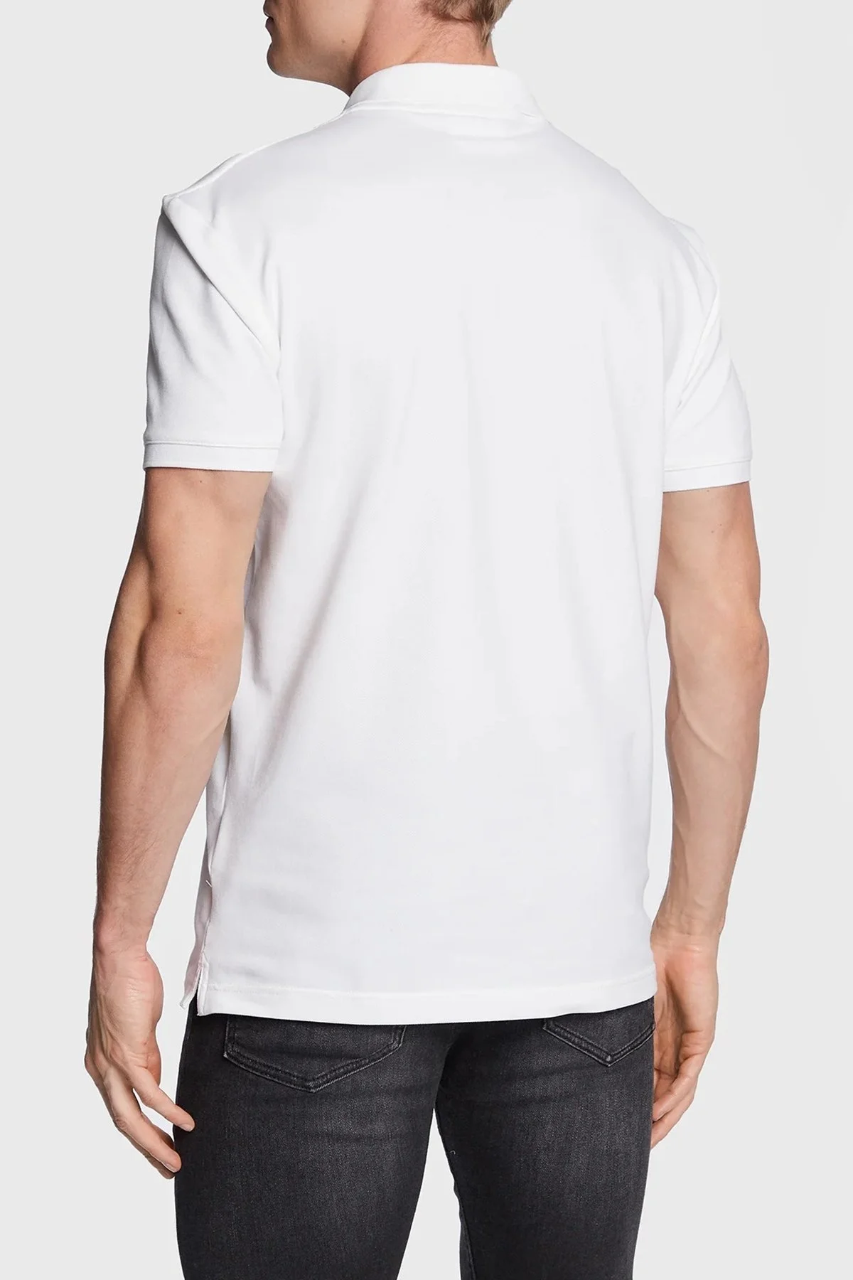 Calvin Klein Pamuklu Regular Fit Düğmeli J30J322851YAF Erkek Polo T Shirt J30J322851 YAF BEYAZ - 2