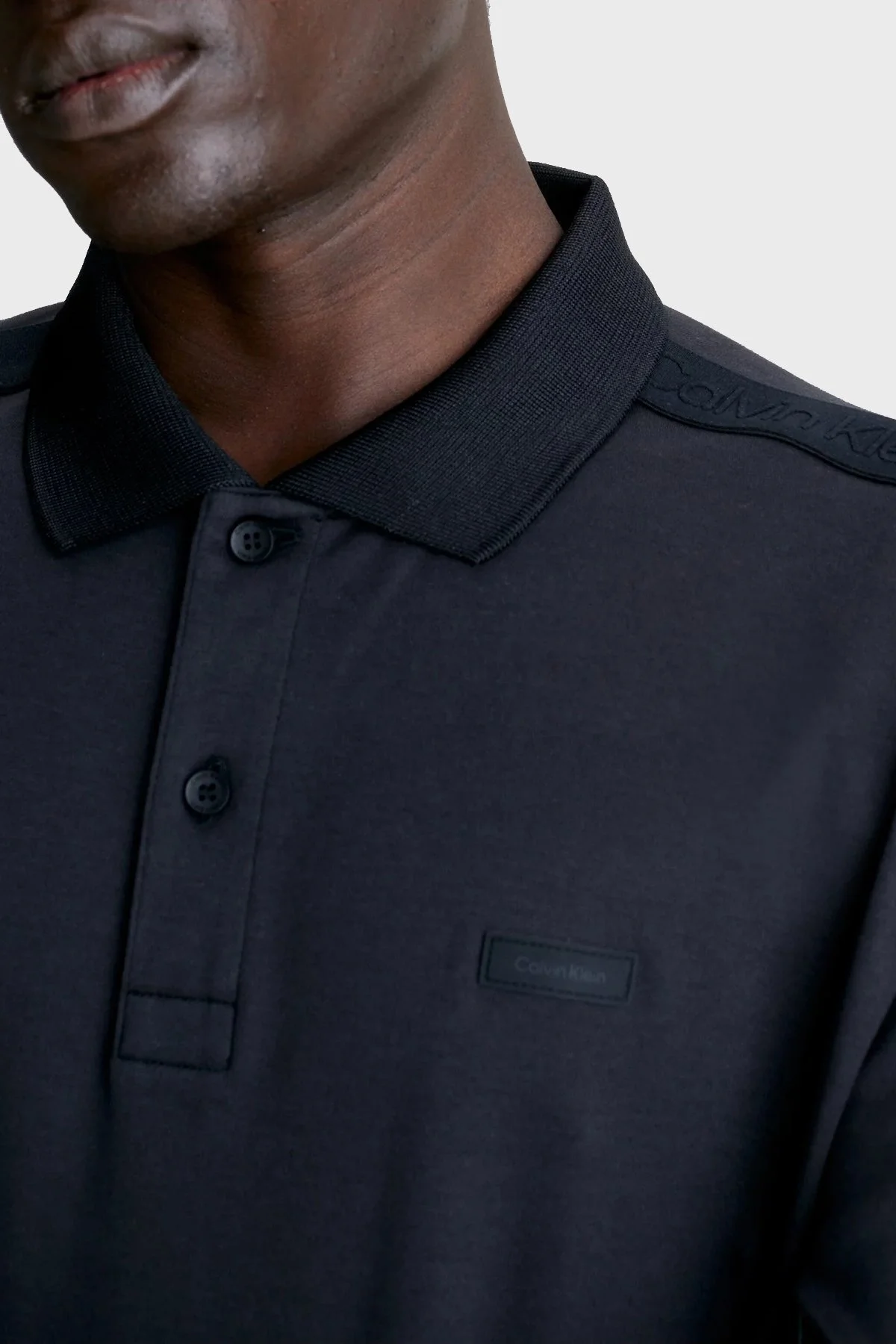 Calvin Klein Pamuklu Regular Fit Düğmeli K10K111195BEH Erkek Polo T Shirt K10K111195 BEH SİYAH - 3