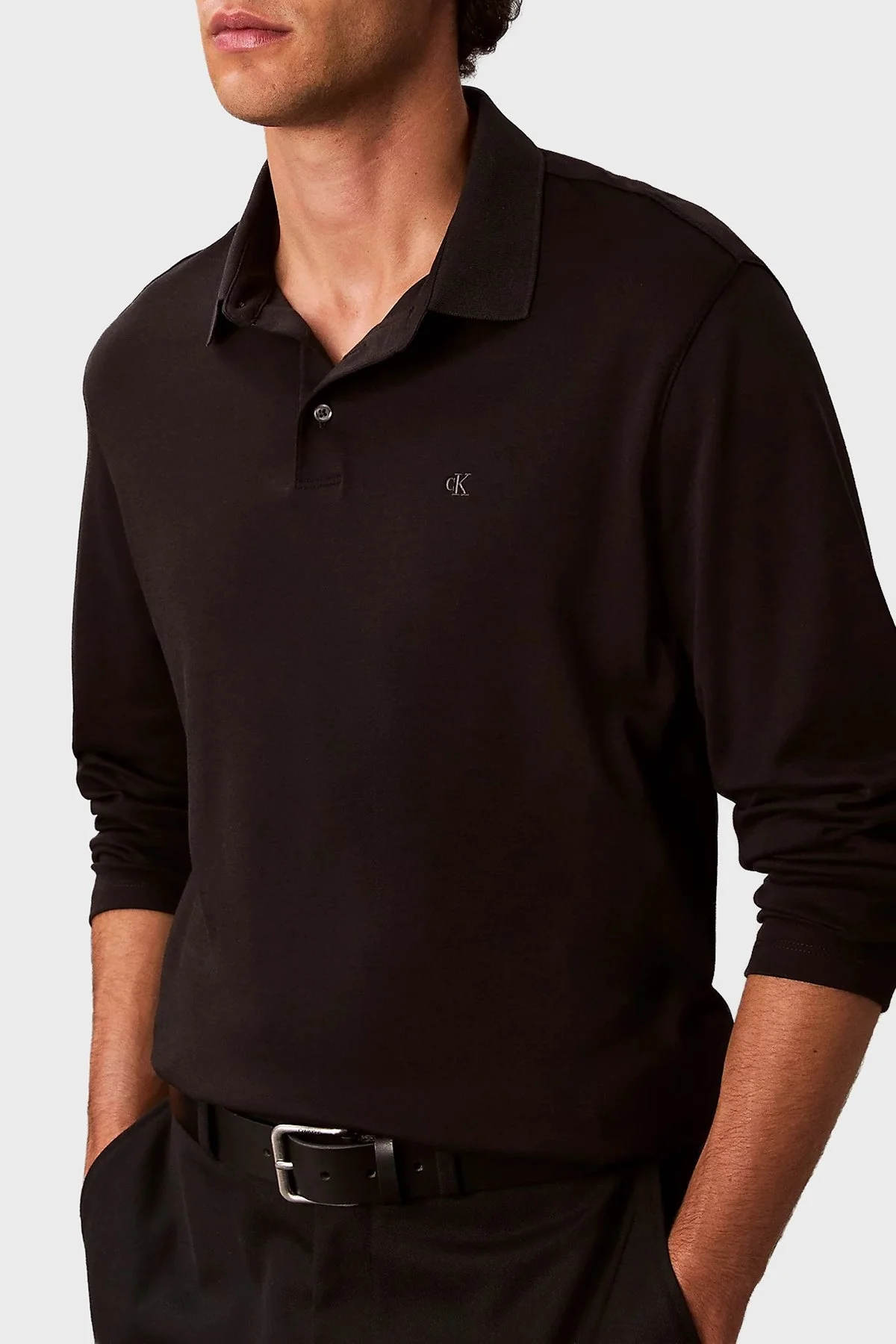 Calvin Klein Pamuklu Regular Fit Düğmeli LV040EM909GRO Erkek Polo Yaka Sweat LV040EM909 GRO KAHVE - 4