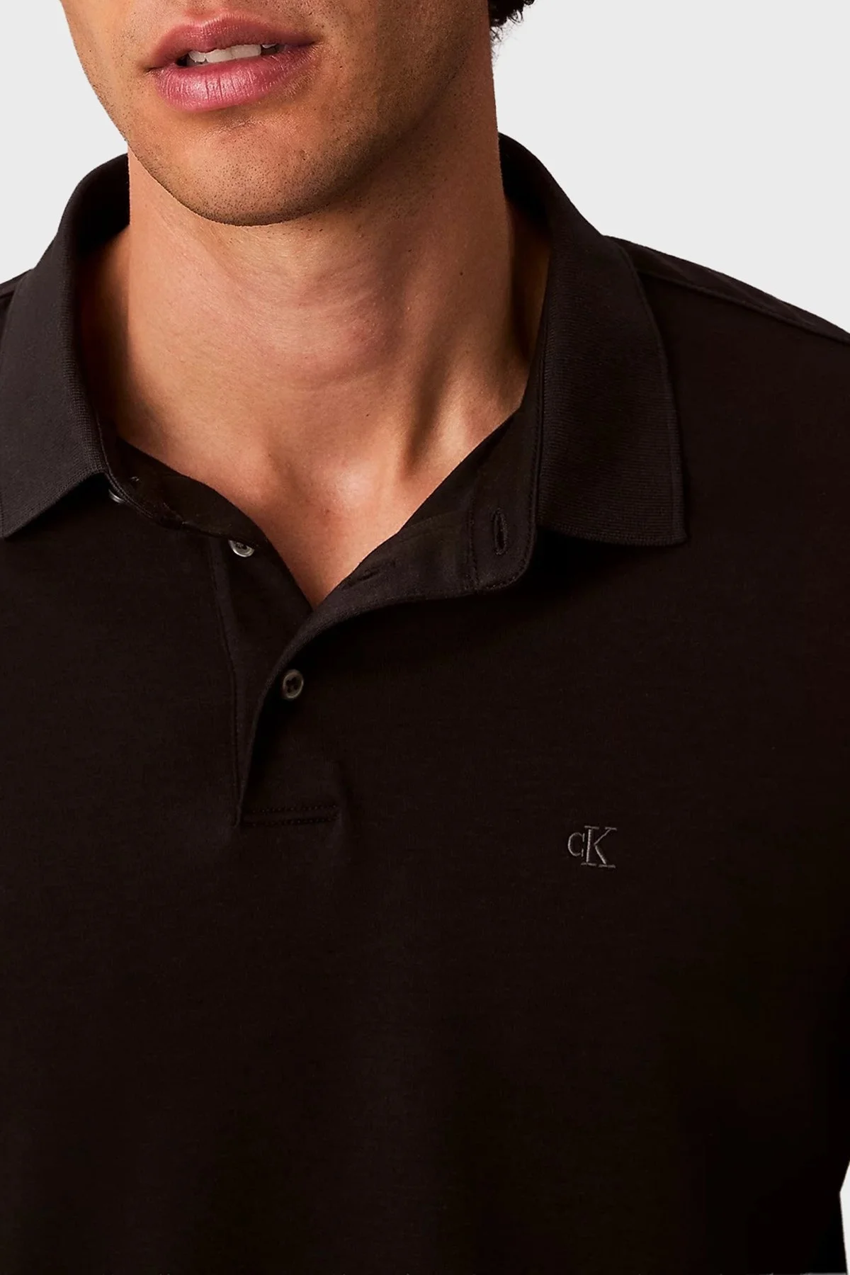 Calvin Klein Pamuklu Regular Fit Düğmeli LV040EM909GRO Erkek Polo Yaka Sweat LV040EM909 GRO KAHVE - 5