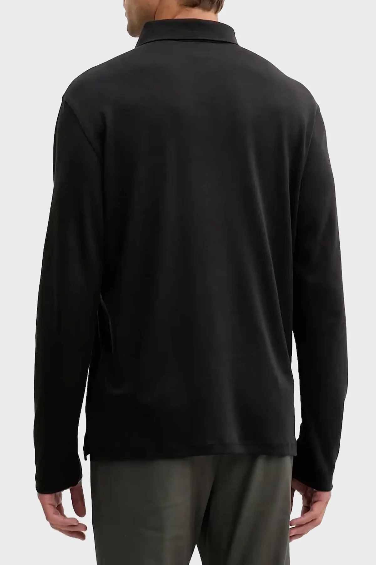 Calvin Klein Pamuklu Regular Fit Düğmeli LV040EM909UB1 Erkek Polo Yaka Sweat LV040EM909 UB1 SİYAH - 3