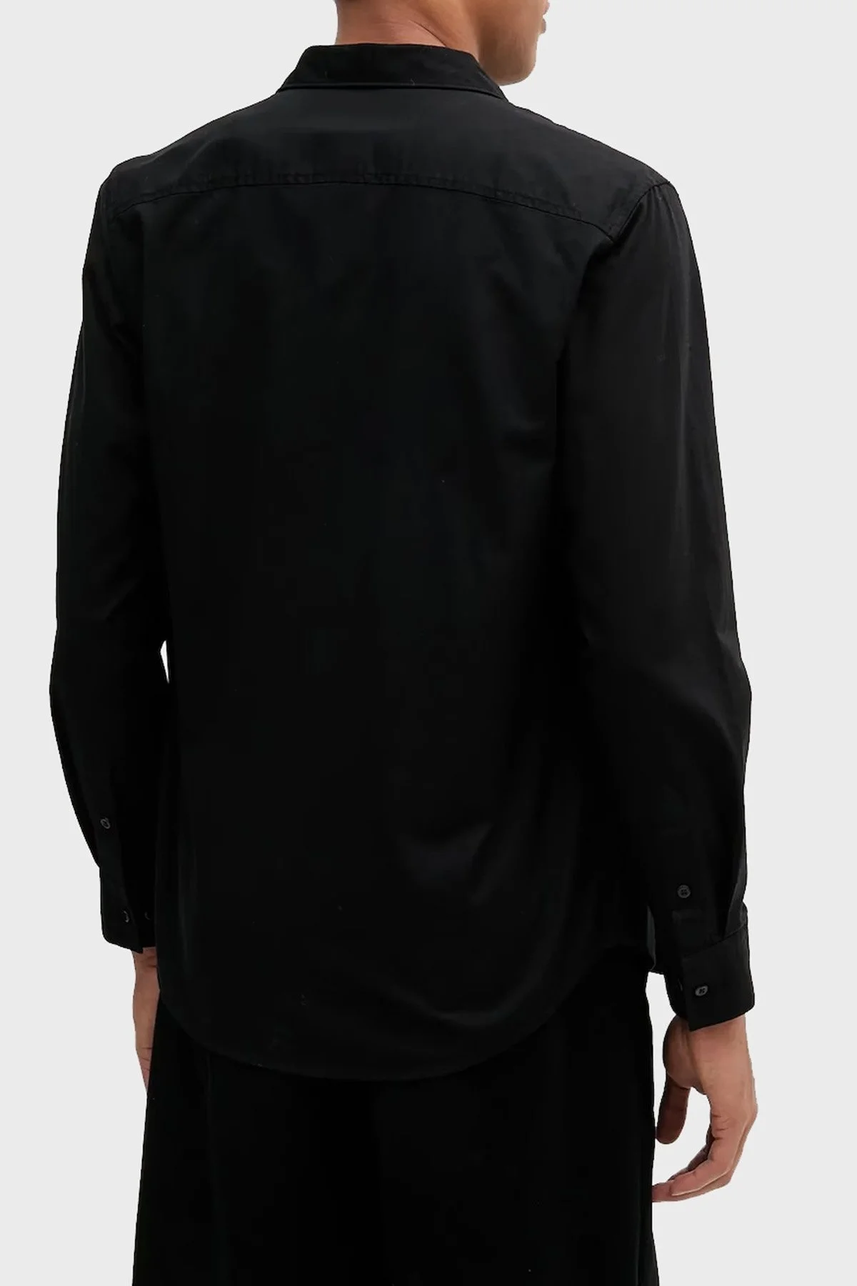 Calvin Klein Pamuklu Regular Fit Düğmeli Yaka Uzun Kollu LV140EM125UB1 Erkek Gömlek LV140EM125 UB1 SİYAH - 3