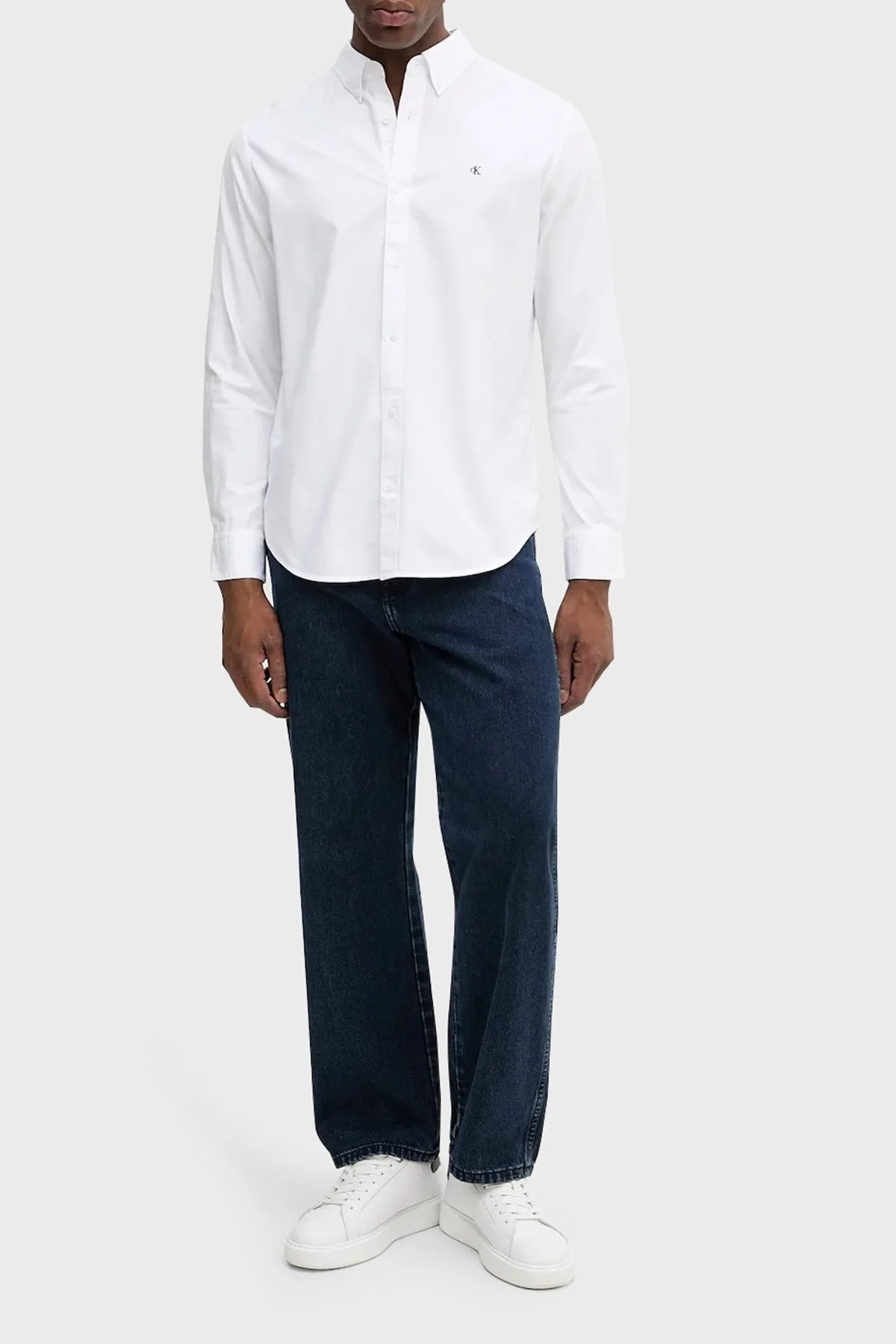 Calvin Klein Pamuklu Regular Fit Düğmeli Yaka Uzun Kollu LV140EM125YAA Erkek Gömlek LV140EM125 YAA BEYAZ - 2