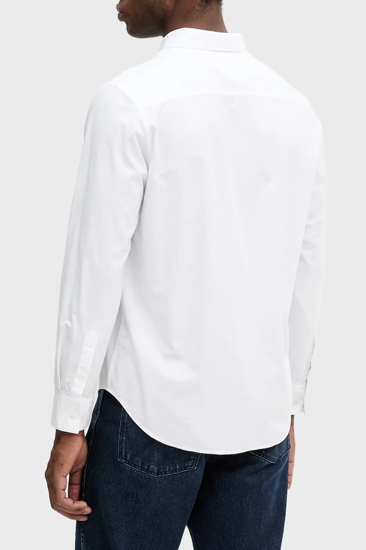 Calvin Klein Pamuklu Regular Fit Düğmeli Yaka Uzun Kollu LV140EM125YAA Erkek Gömlek LV140EM125 YAA BEYAZ - 3