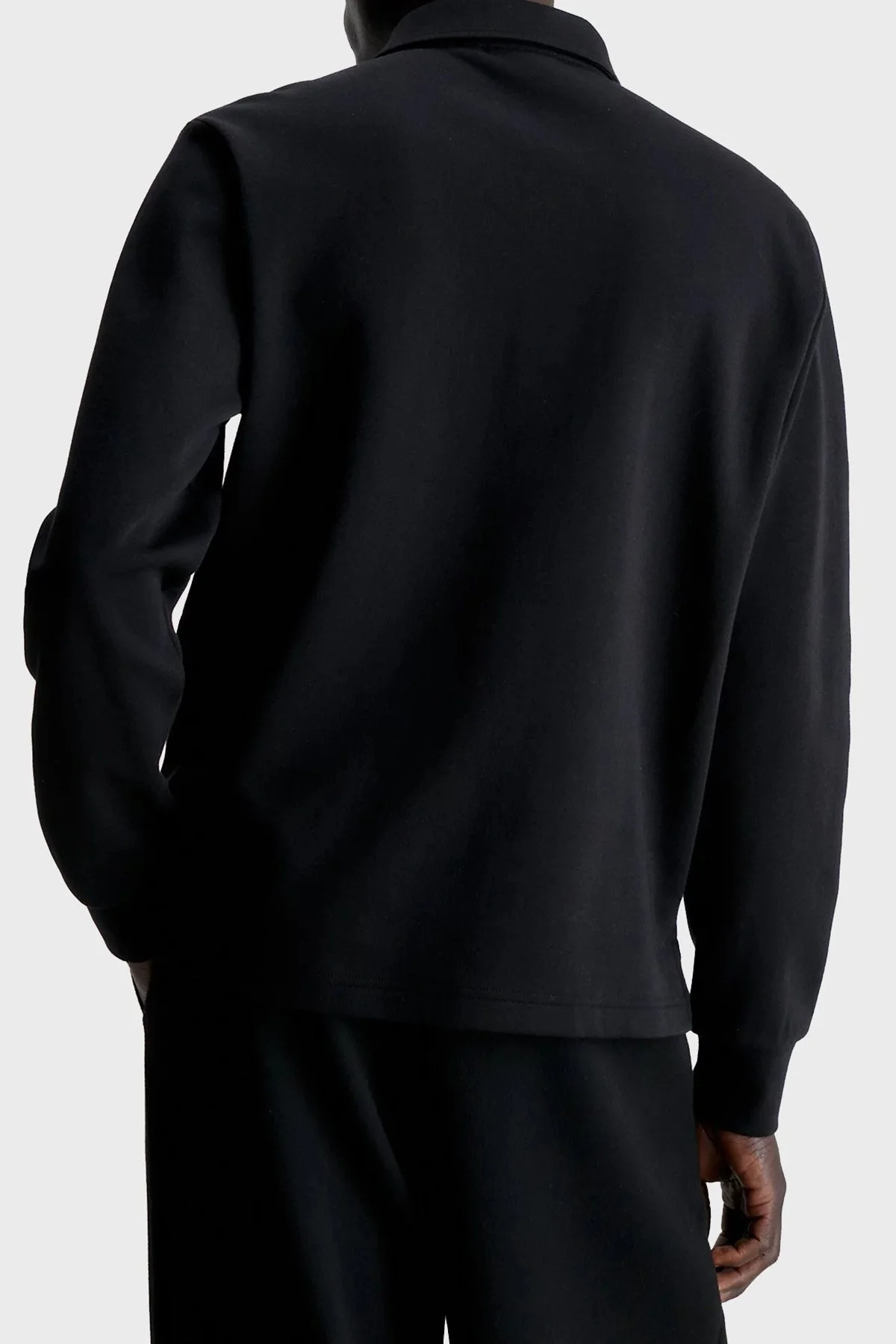 Calvin Klein Pamuklu Regular Fit Fermuarlı Polo Yaka K10K111814BEH Erkek Sweat K10K111814 BEH SİYAH - 2