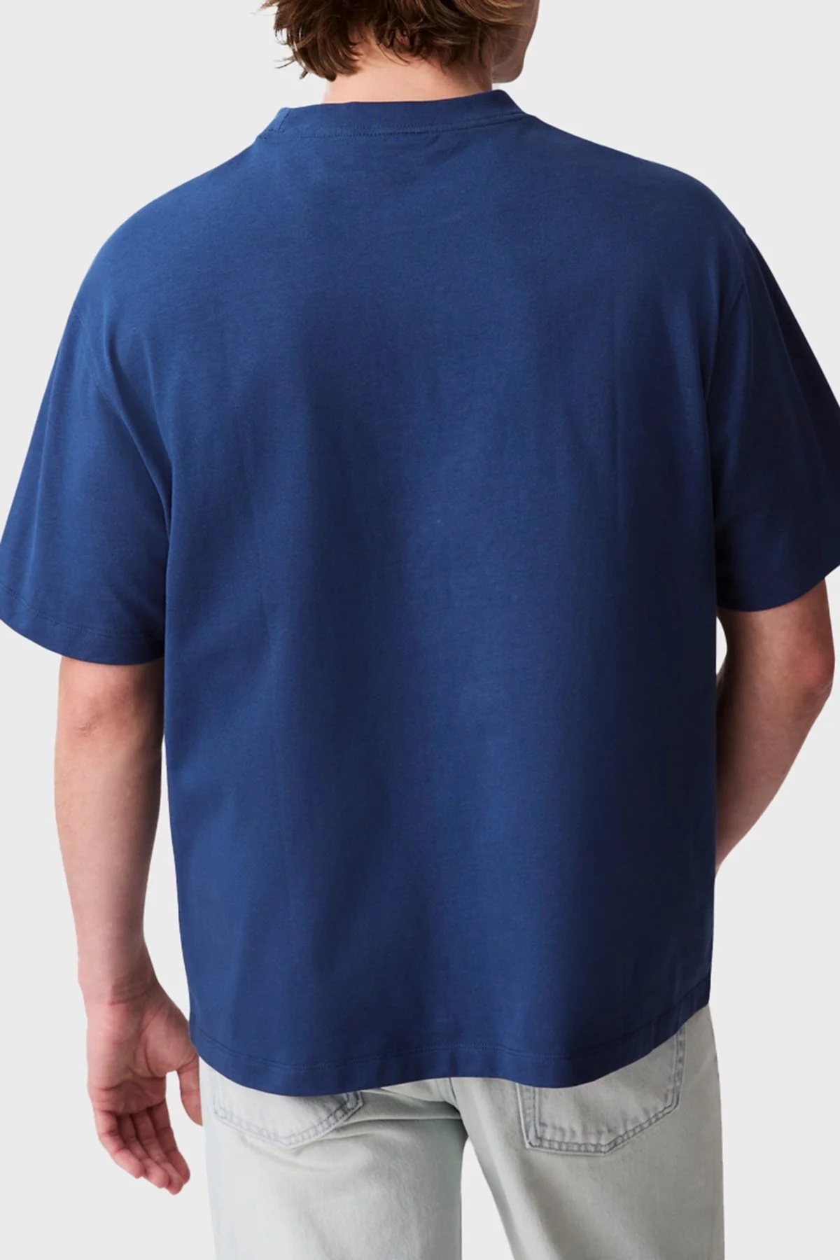 Calvin Klein Pamuklu Regular Fit İşleme Logolu LV04RC225GC3I Erkek T Shirt LV04RC225G C3I LACİVERT - 3