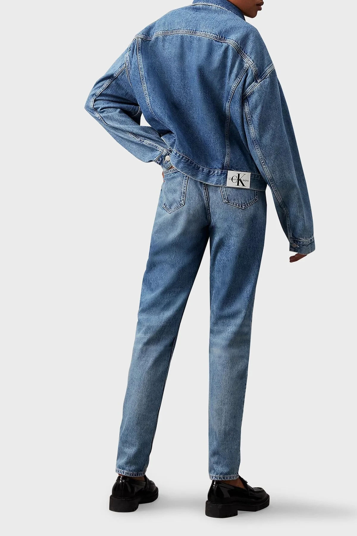 Calvin Klein Pamuklu Regular Fit J20J2236721AA Bayan Kot Ceket J20J223672 1AA MAVİ - 4