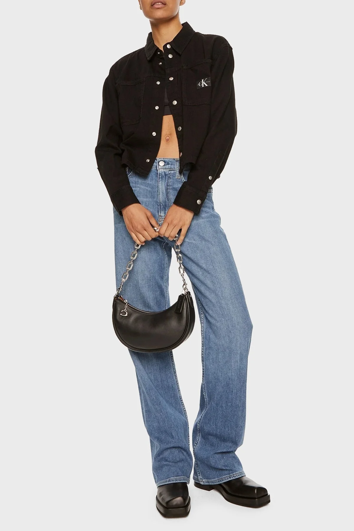 Calvin Klein Pamuklu Regular Fit J20J2236741BY Bayan Kot Ceket J20J223674 1BY SİYAH - 3