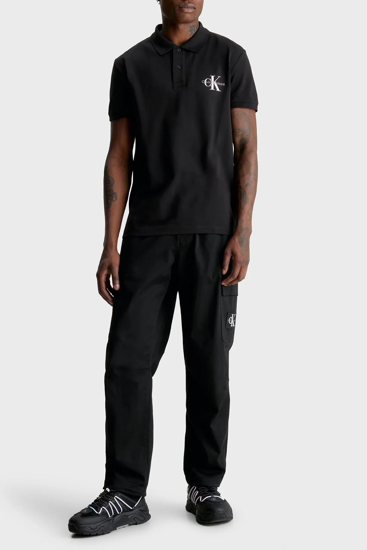 Calvin Klein Pamuklu Regular Fit J30J323395BEH Erkek Polo Yaka T Shirt J30J323395 BEH SİYAH - 4