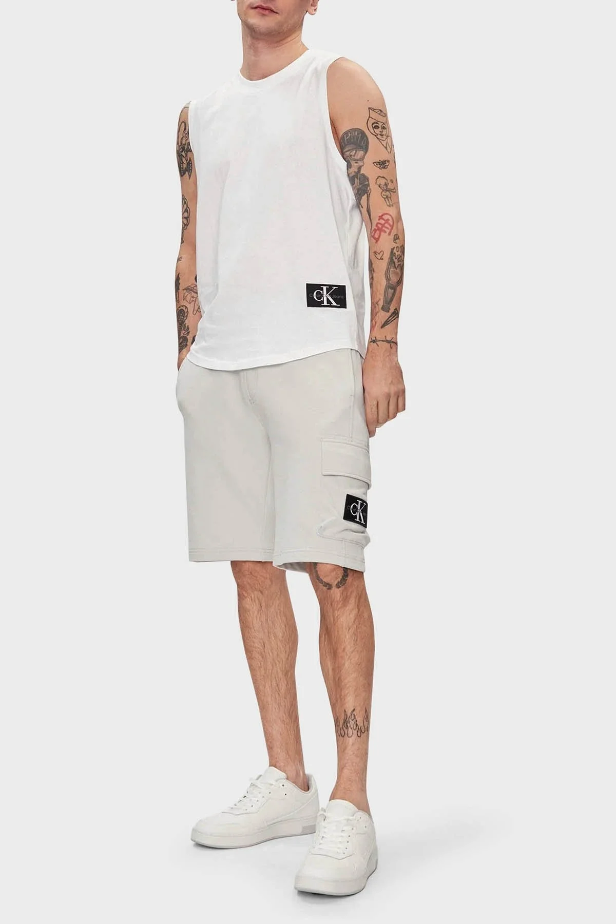 Calvin Klein Pamuklu Regular Fit J30J325132PC8 Erkek Short J30J325132 PC8 GRİ - 1