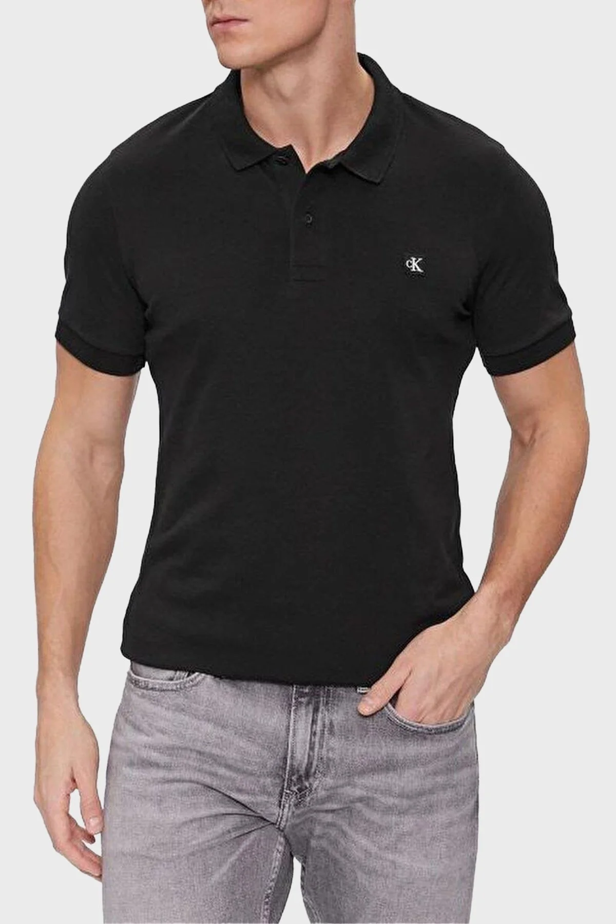 Calvin Klein Pamuklu Regular Fit J30J325269BEH Erkek Polo Yaka T Shirt J30J325269 BEH SİYAH - 1