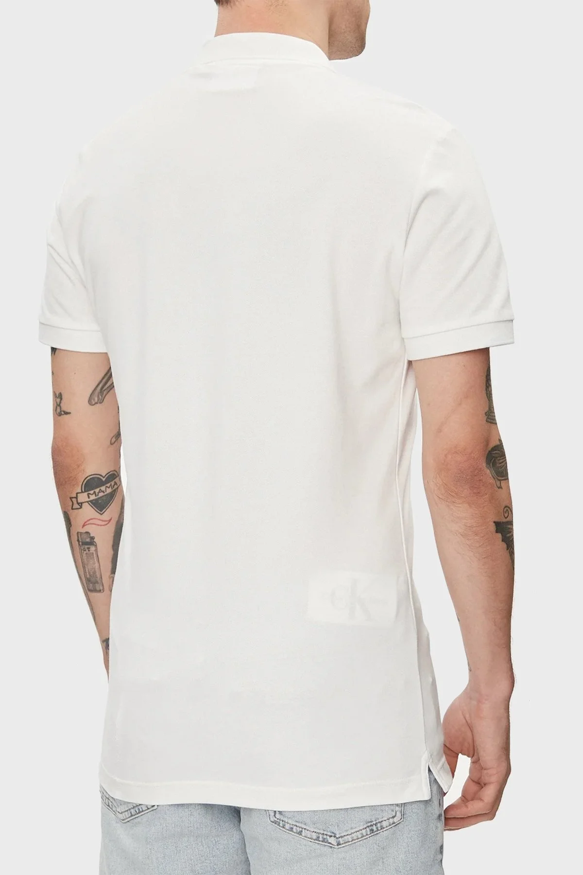 Calvin Klein Pamuklu Regular Fit J30J325269YAF Erkek Polo Yaka T Shirt J30J325269 YAF BEYAZ - 2