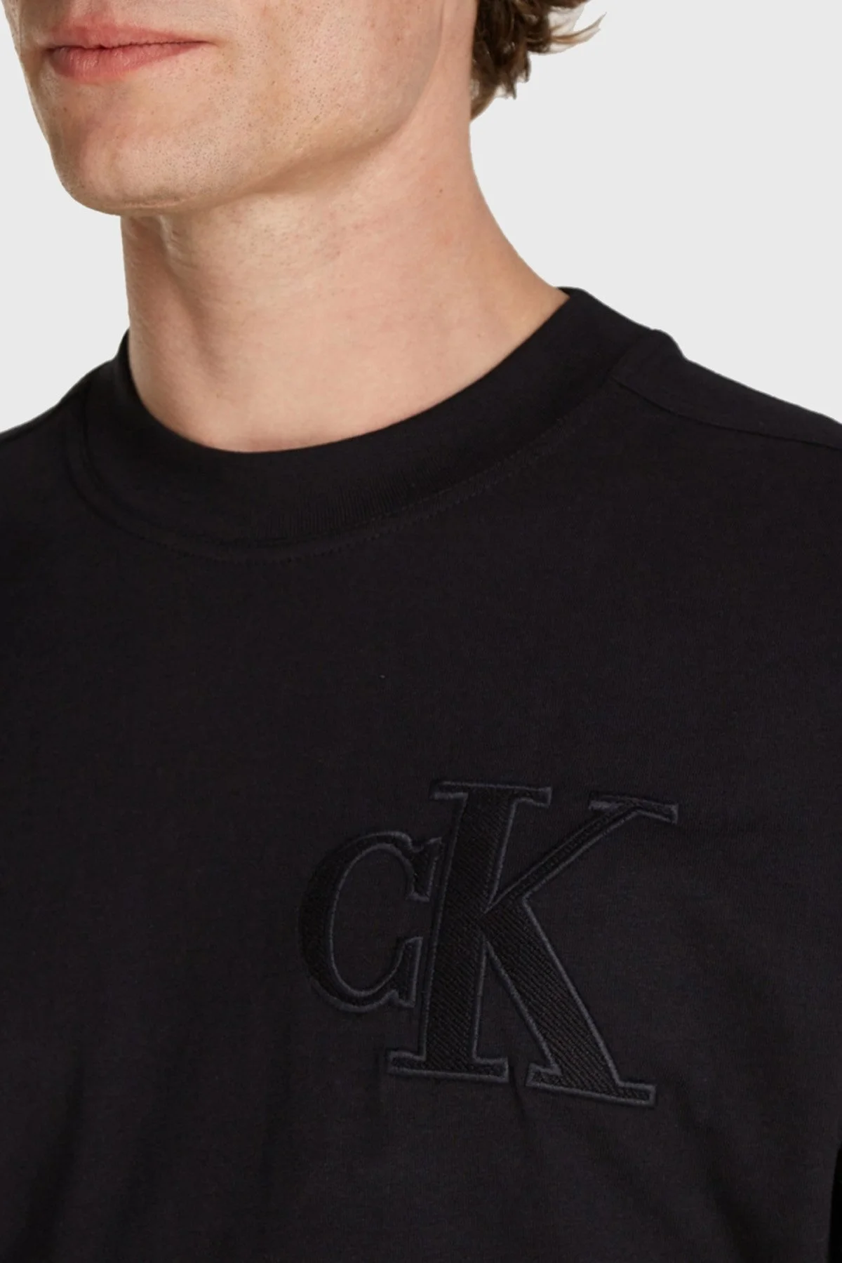 Calvin Klein Pamuklu Regular Fit J30J325657BEH Erkek T Shirt J30J325657 BEH SİYAH - 2