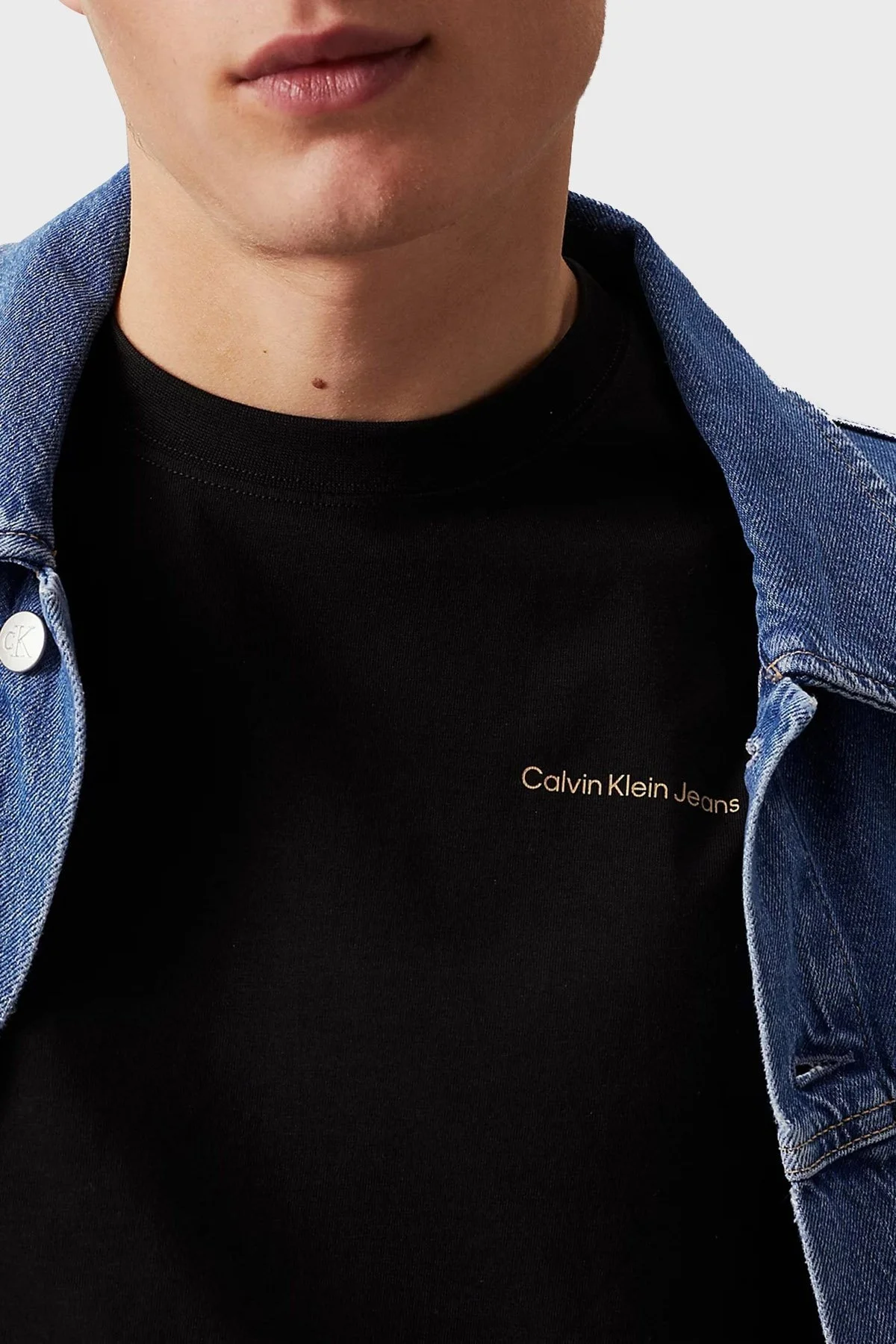 Calvin Klein Pamuklu Regular Fit J30J325679BEH Erkek T Shirt J30J325679 BEH SİYAH - 5