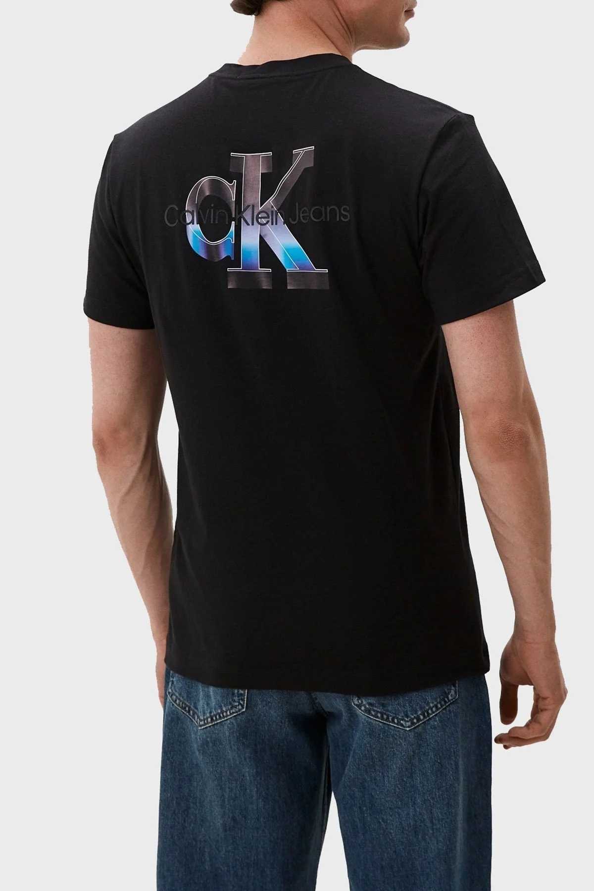 Calvin Klein Pamuklu Regular Fit J30J325683BEH Erkek T Shirt J30J325683 BEH SİYAH - 2