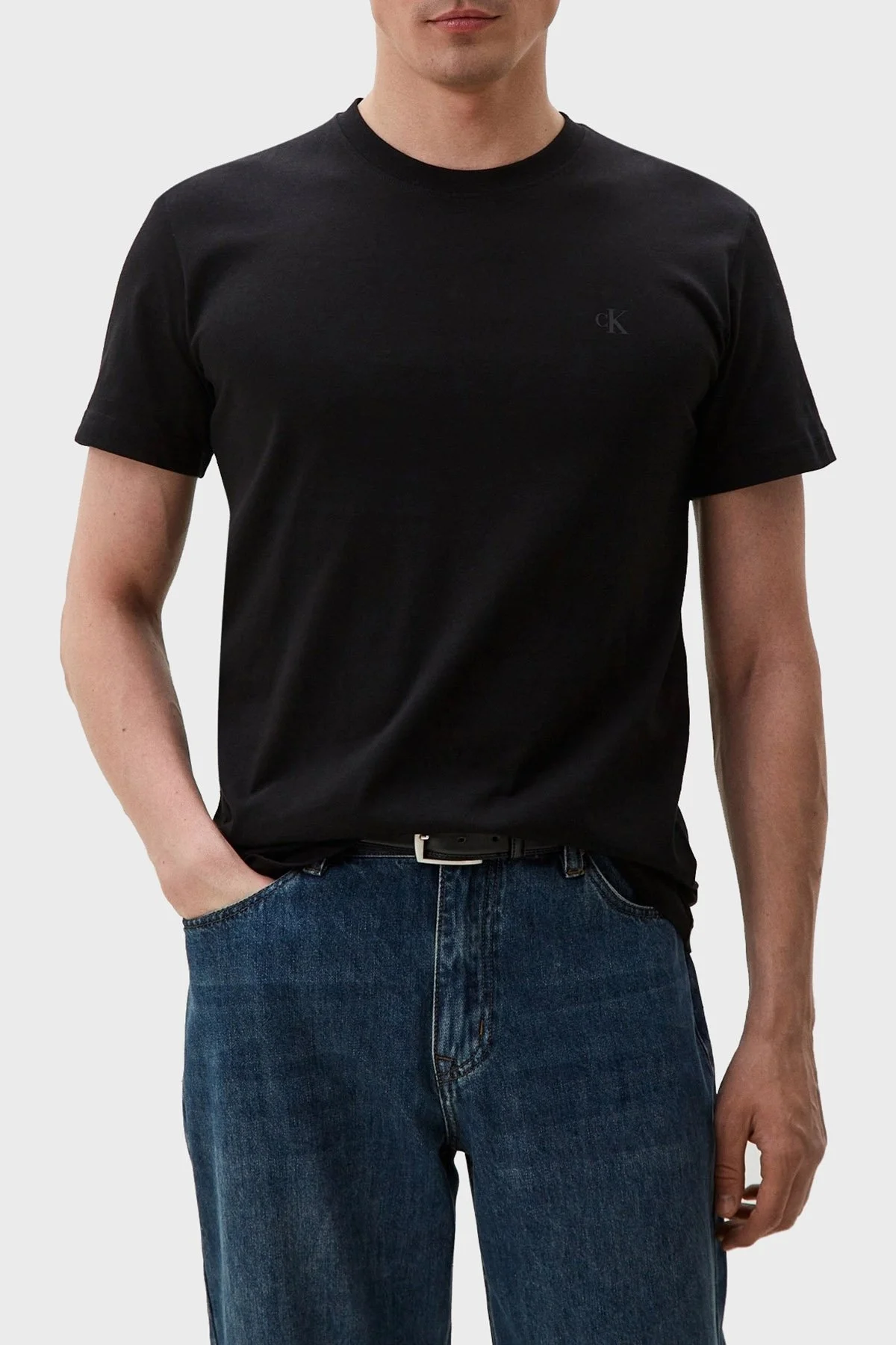 Calvin Klein Pamuklu Regular Fit J30J325683BEH Erkek T Shirt J30J325683 BEH SİYAH - 4