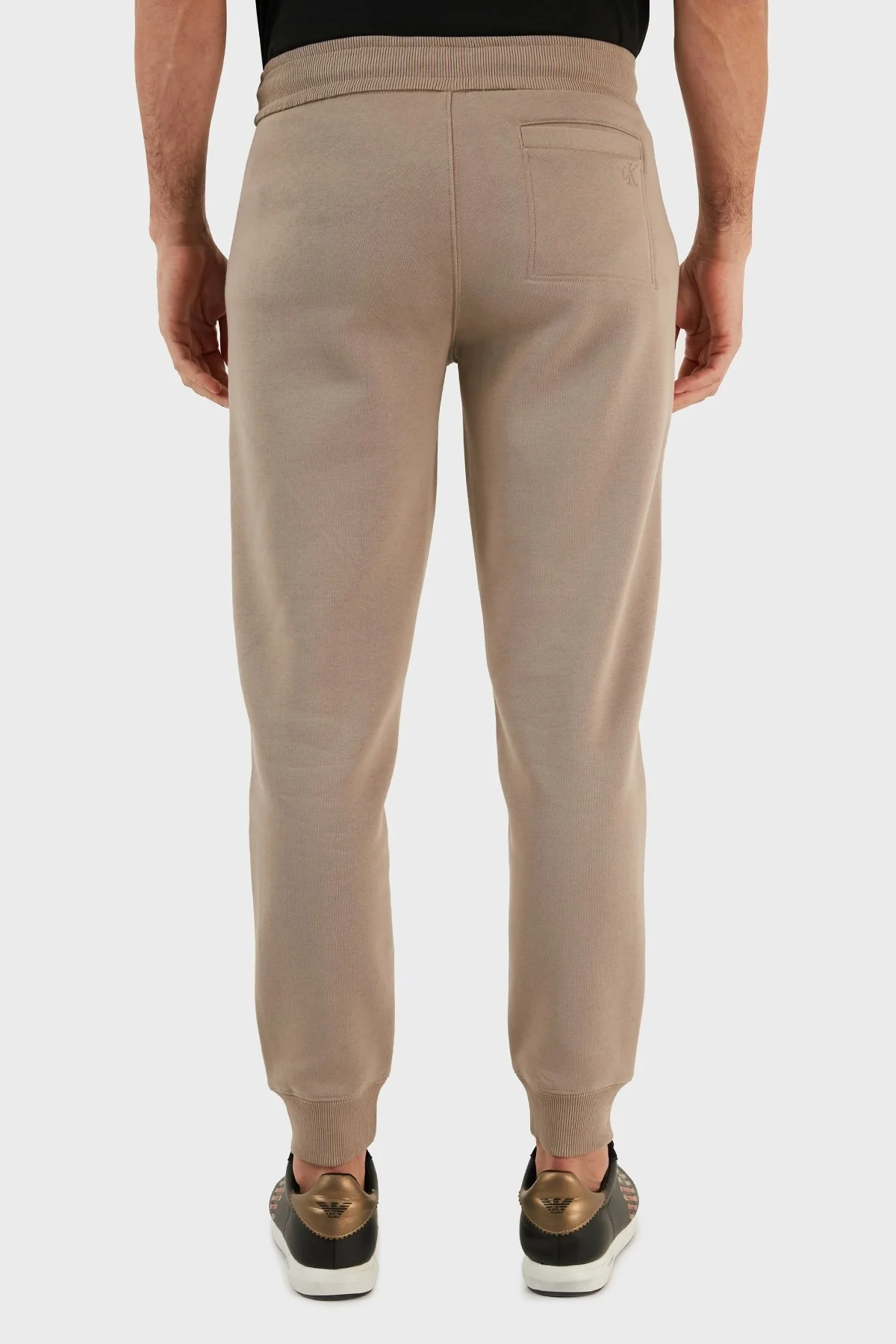 Calvin Klein Pamuklu Regular Fit Jogger Spor Erkek Pantolon J30J320899 A03 BEJ - 5