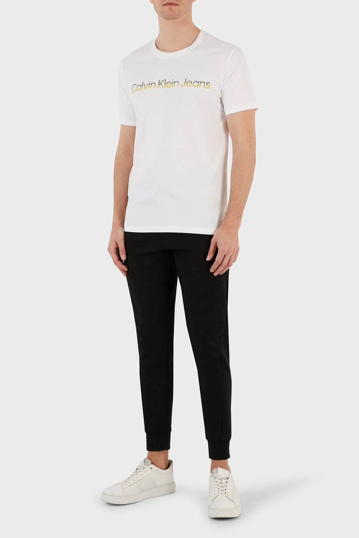 Calvin Klein Pamuklu Regular Fit Jogger Spor K10K112433BEH Erkek Pantolon K10K112433 BEH SİYAH - 1