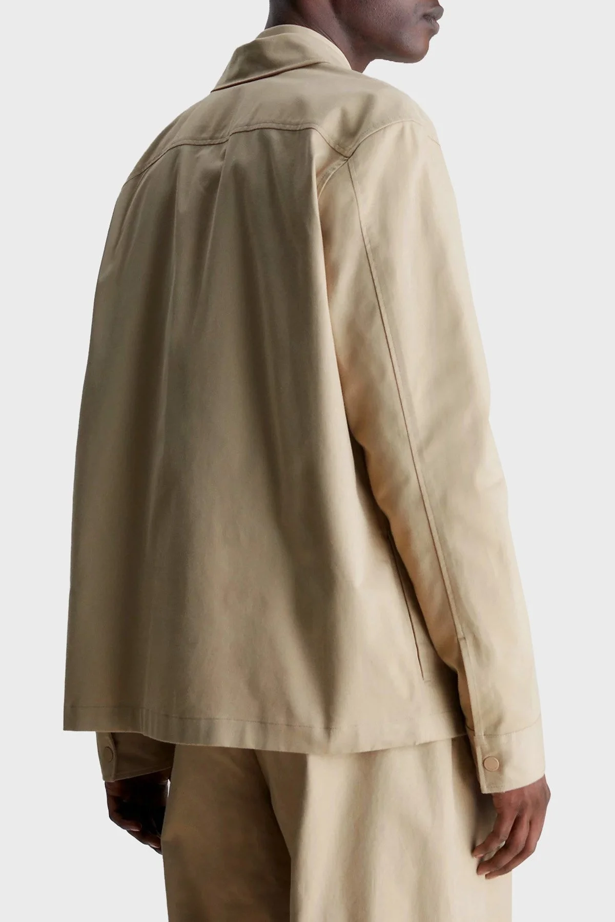 Calvin Klein Pamuklu Regular Fit K10K112315LEB Erkek Gömlek Ceket K10K112315 LEB KREM - 2