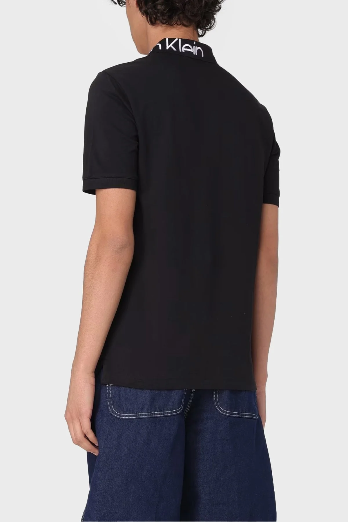 Calvin Klein Pamuklu Regular Fit K10K112467BEH Erkek Polo Yaka T Shirt K10K112467 BEH SİYAH - 2