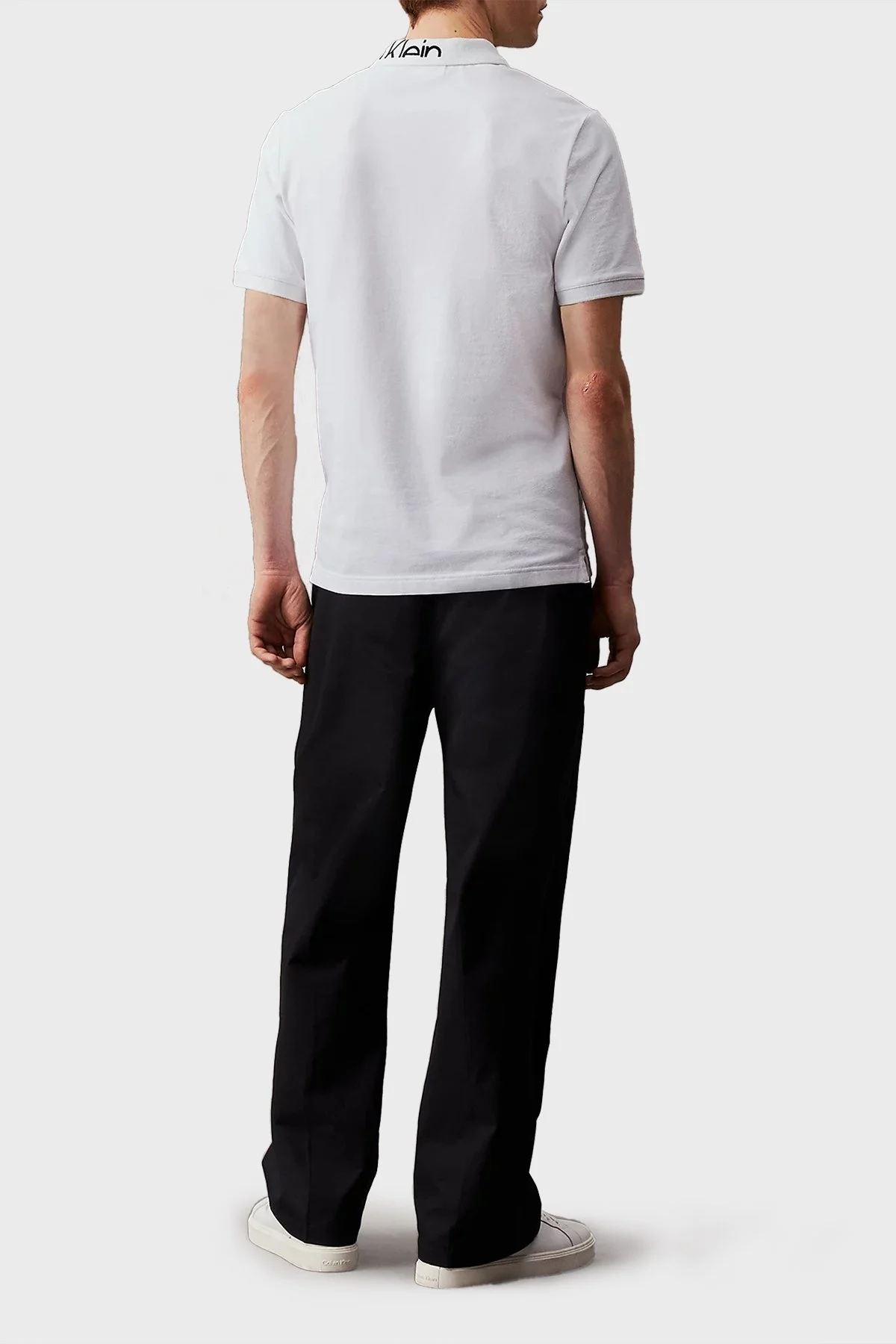Calvin Klein Pamuklu Regular Fit K10K112467YAF Erkek Polo Yaka T Shirt K10K112467 YAF BEYAZ - 2
