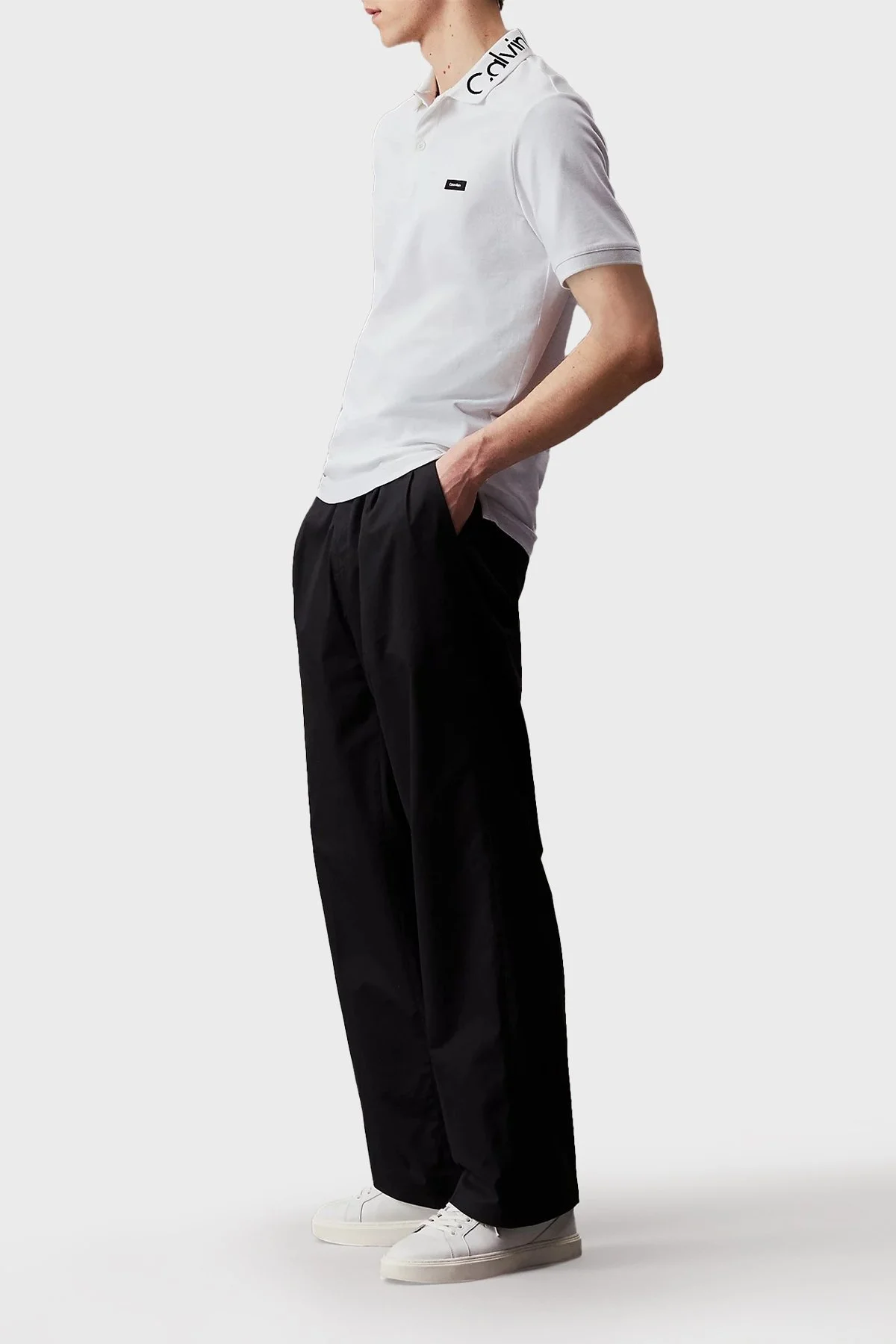 Calvin Klein Pamuklu Regular Fit K10K112467YAF Erkek Polo Yaka T Shirt K10K112467 YAF BEYAZ - 3