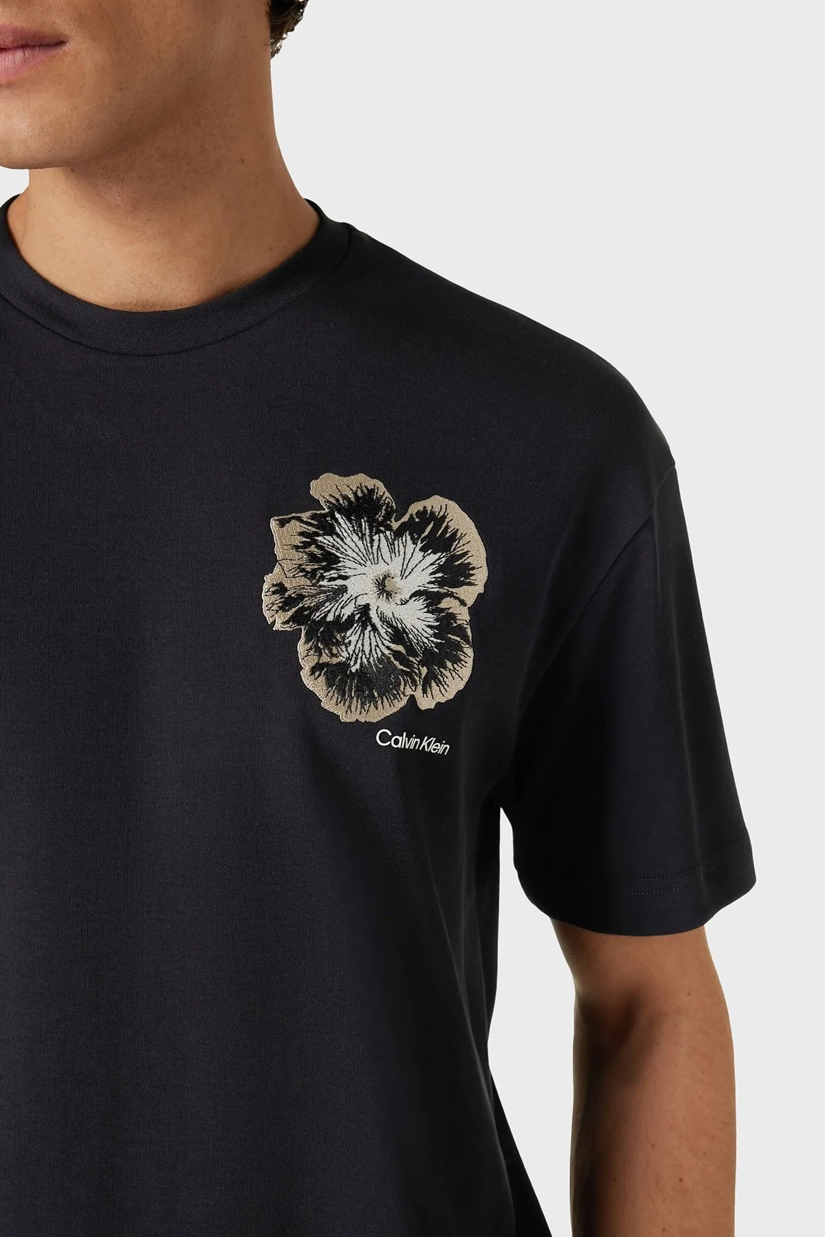 Calvin Klein Pamuklu Regular Fit K10K112505BEH Erkek T Shirt K10K112505 BEH SİYAH - 4