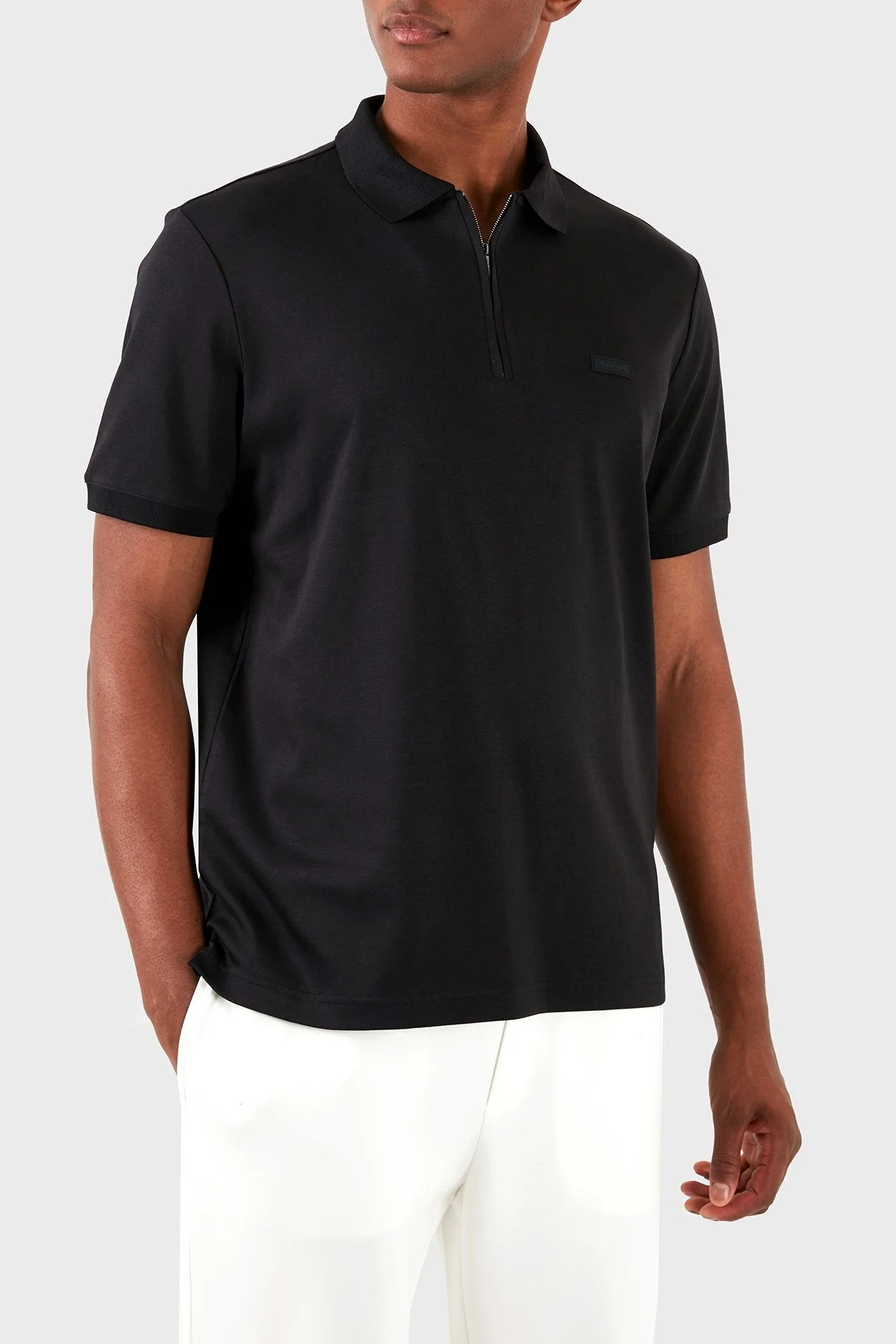 Calvin Klein Pamuklu Regular Fit K10K112754BEH Erkek Polo Yaka T Shirt K10K112754 BEH SİYAH - 2