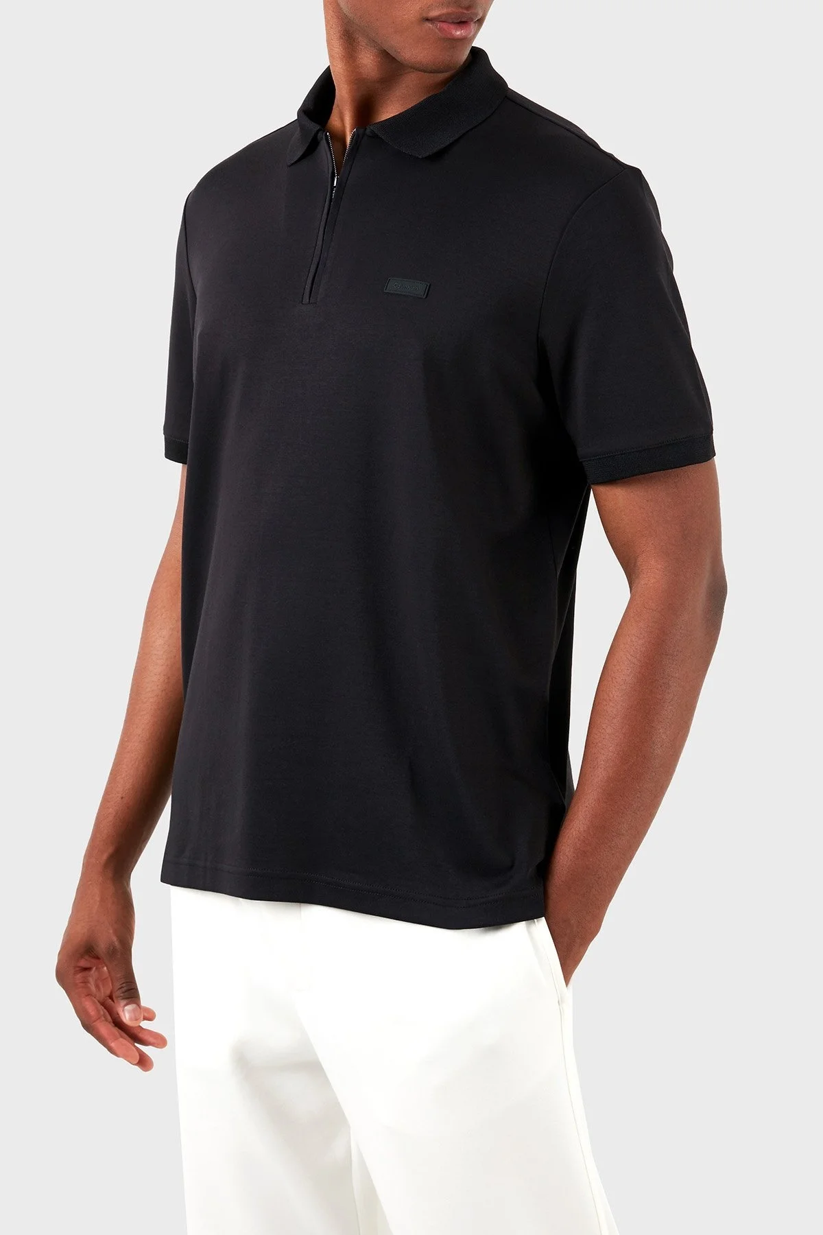 Calvin Klein Pamuklu Regular Fit K10K112754BEH Erkek Polo Yaka T Shirt K10K112754 BEH SİYAH - 5